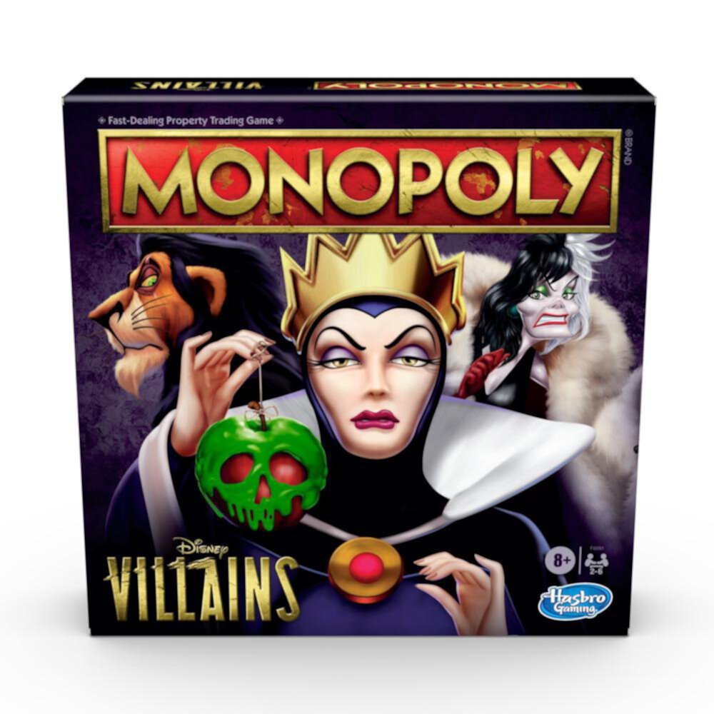 Monopoly: Disney Villains Edition Board Game for Ages 8 and Up, 2-6 Players Monopoly