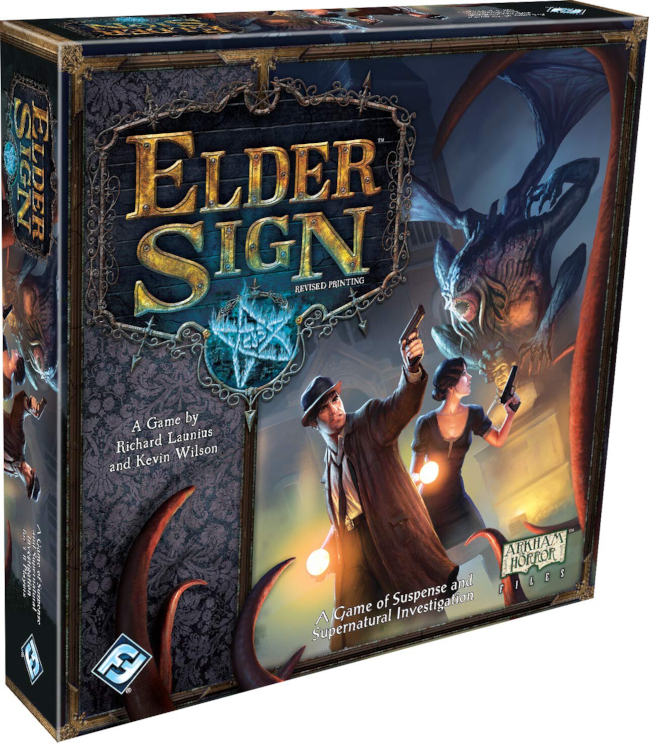 Fantasy Flight Games Elder Sign Board Game - Supernatural Intrigue, Cooperative Dice Adventure! Horror Mystery Game, Ages 14+, 1-8 Players, 1-2 Hour Playtime, Made C49 Fantasy Flight Games