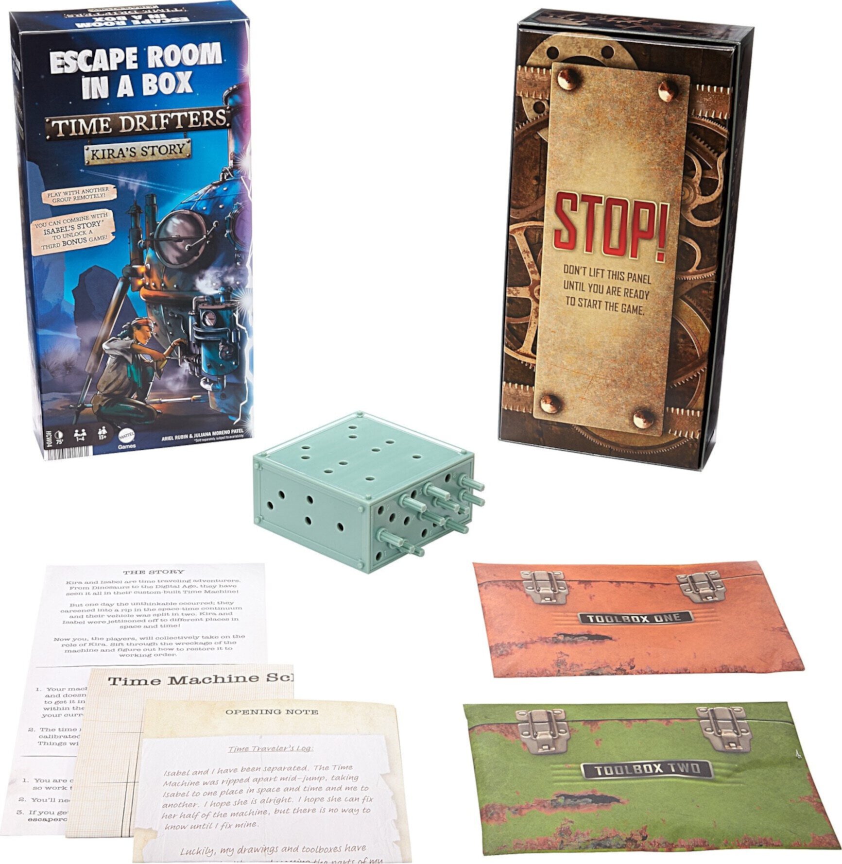 Escape Room in a Box: Time Drifters Kira's Story Game, Mystery with Physical & Paper Puzzles Mattel