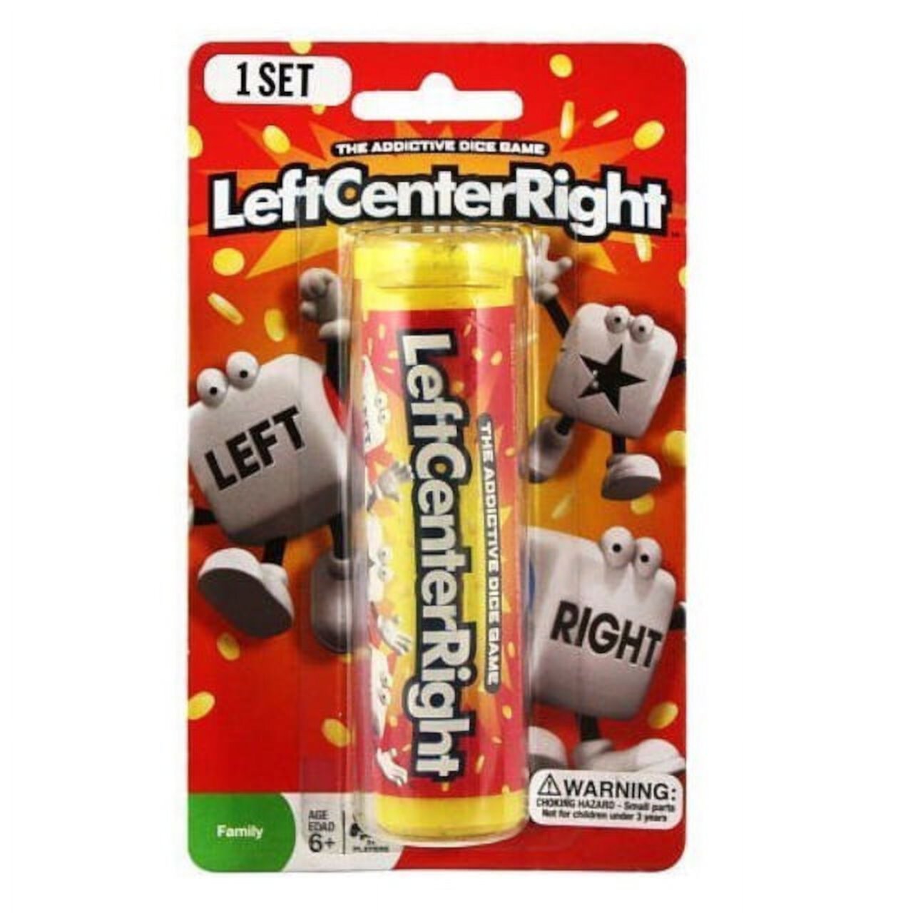 left center right dice game - styles vary tube/tin Spin Master Games