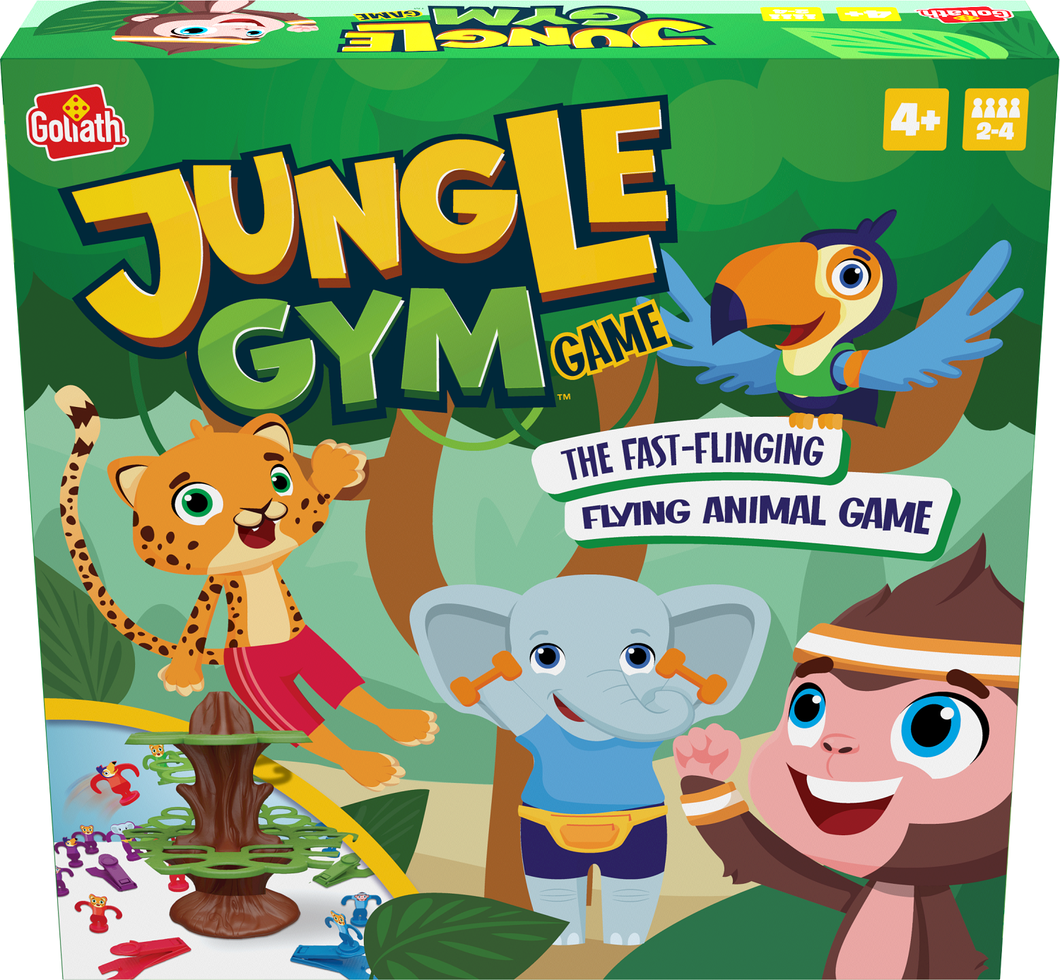 Goliath Jungle Gym Game - Catapult animals into the Tree to Win the Most Trophies Goliath