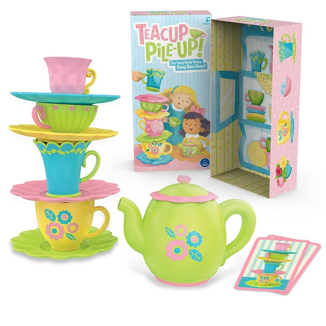 Educational Insights Teacup Pile-Up! Relay Game - Preschool Board Game for Boys & Girls Ages 4+ Educational Insights