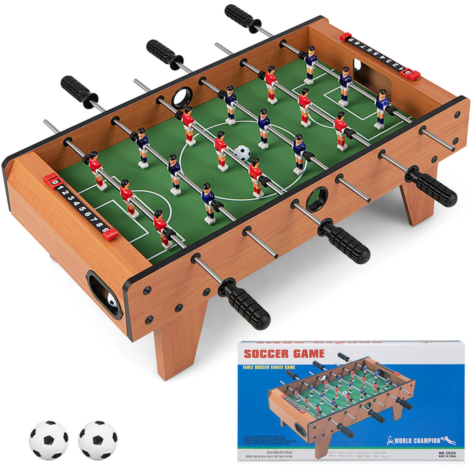 Costway 27'' Foosball Table Competition Game Room Soccer football Sports Indoor w/ Legs Costway