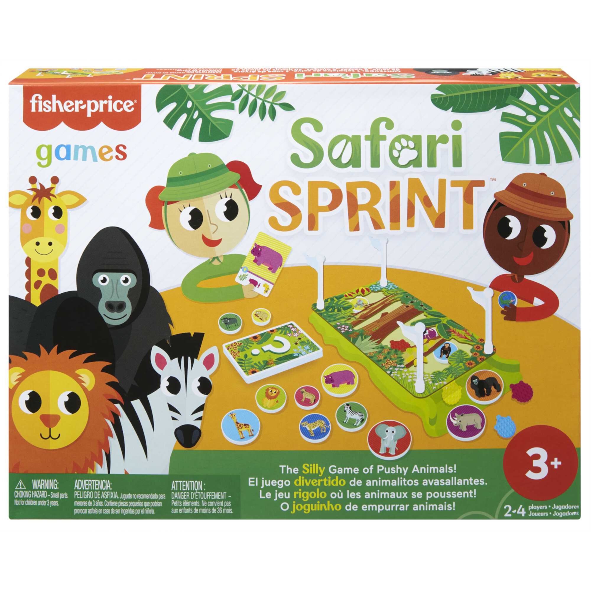 Fisher-Price Safari Sprint Kids Game with Cards & Tokens for Players 3 Year Olds & Up Fisher-Price