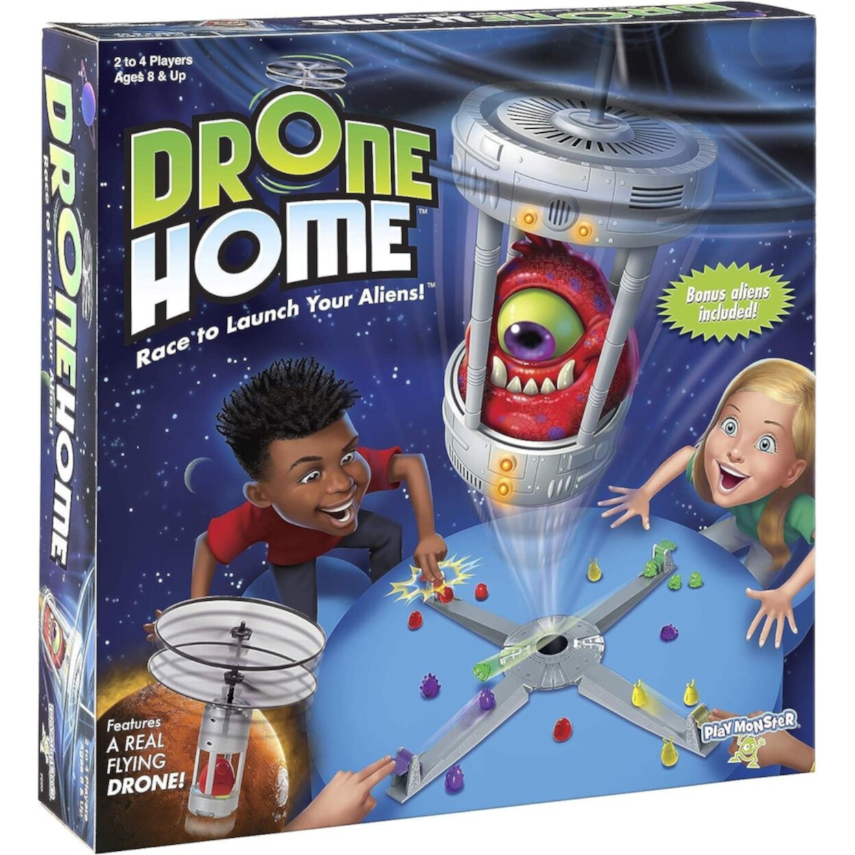 Drone Home Board Game Launch Pad Flying Toy Alien Space Themed PlayMonster PLAYMONSTER