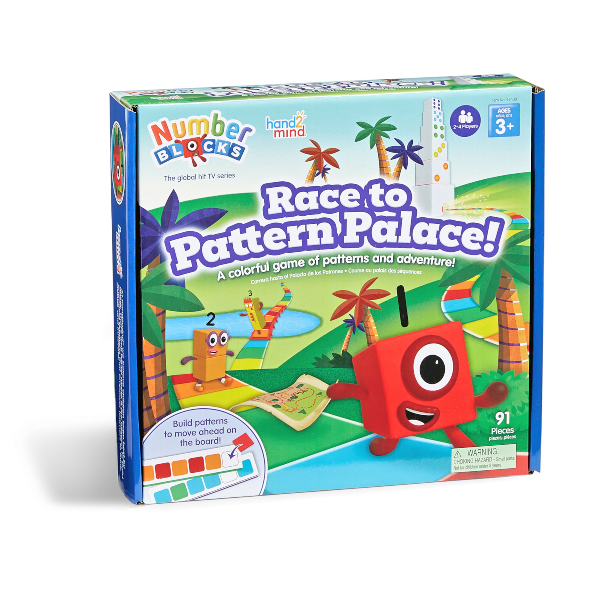 hand2mind Numberblocks® Race to Pattern Palace! Board Game, Pattern and Color Recognition Game, Educational Board Games Hand2mind