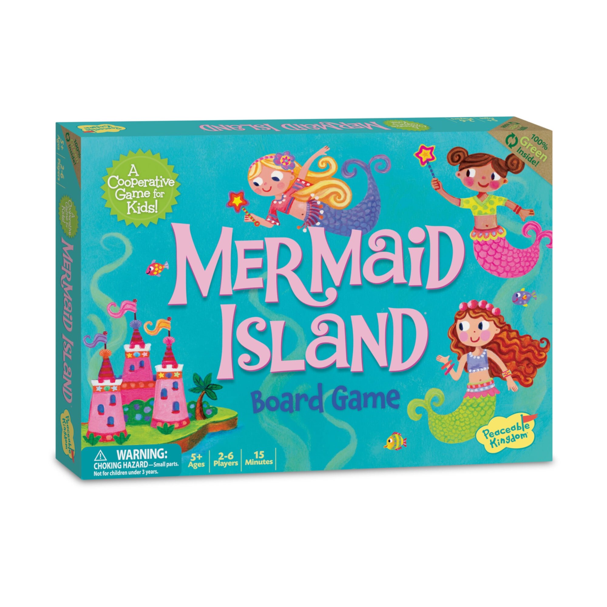 Peaceable Kingdom Mermaid Island Cooperative Game, 2 to 6 Players, Ages 5 and Up Peaceable Kingdom