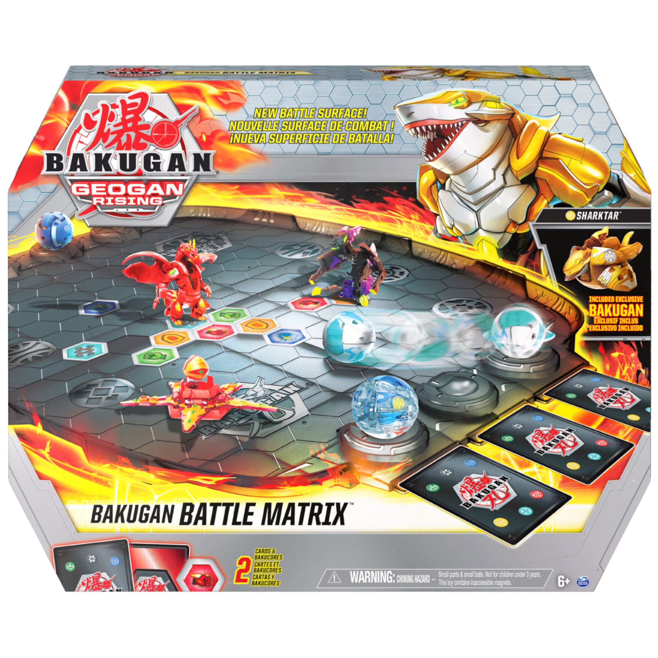 Игровая арена Bakugan Battle Matrix с эксклюзивным Золотым Шарксаром для детей от 6 лет Bakugan