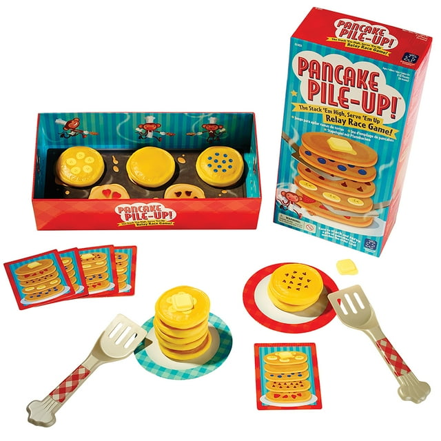 Educational Insights Pancake Pile-Up! Sequence Relay Preschool Game for Families & Kids, Easter Toys for Boys and Girls Ages 4, 5, 6+ Year Old, 2-4 Players Educational Insights