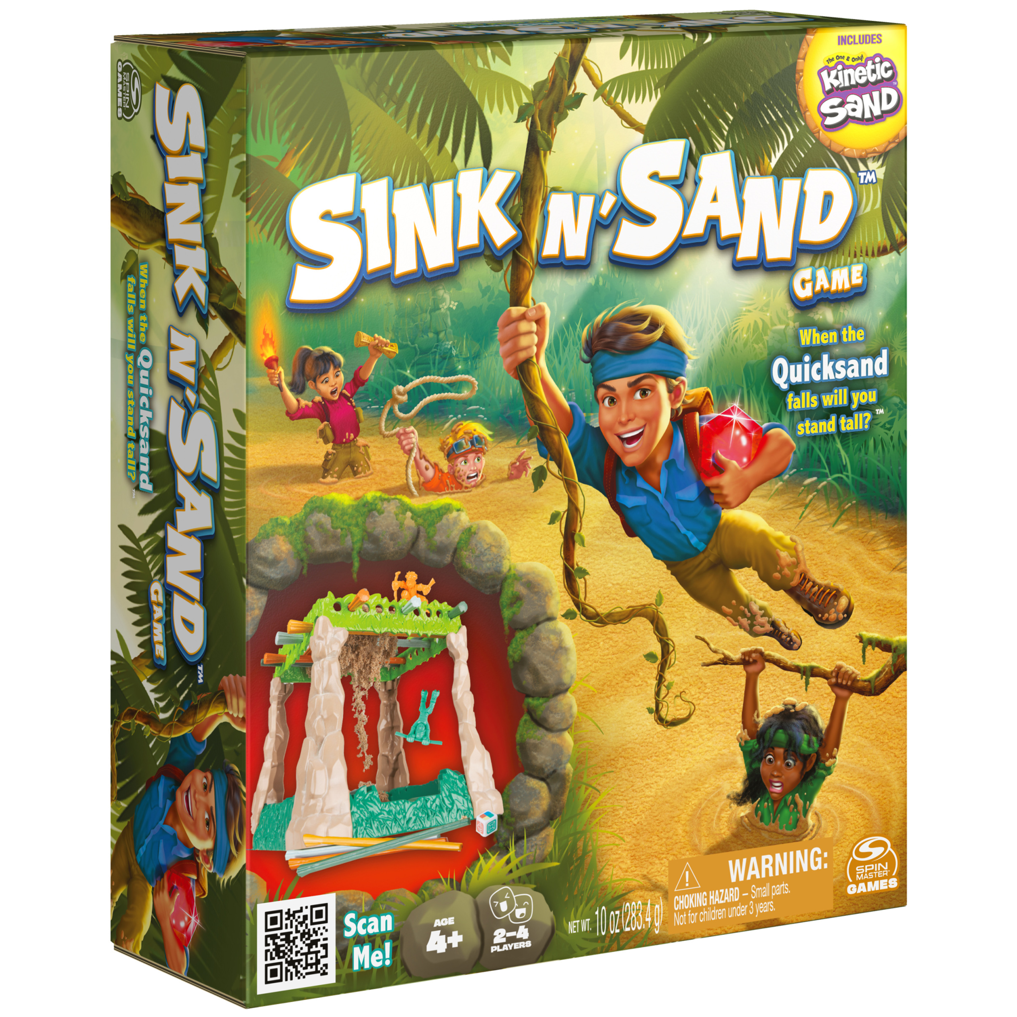 Sink N’ Sand, Board Game with Kinetic Sand, for Kids Ages 4 and up Spin Master Games