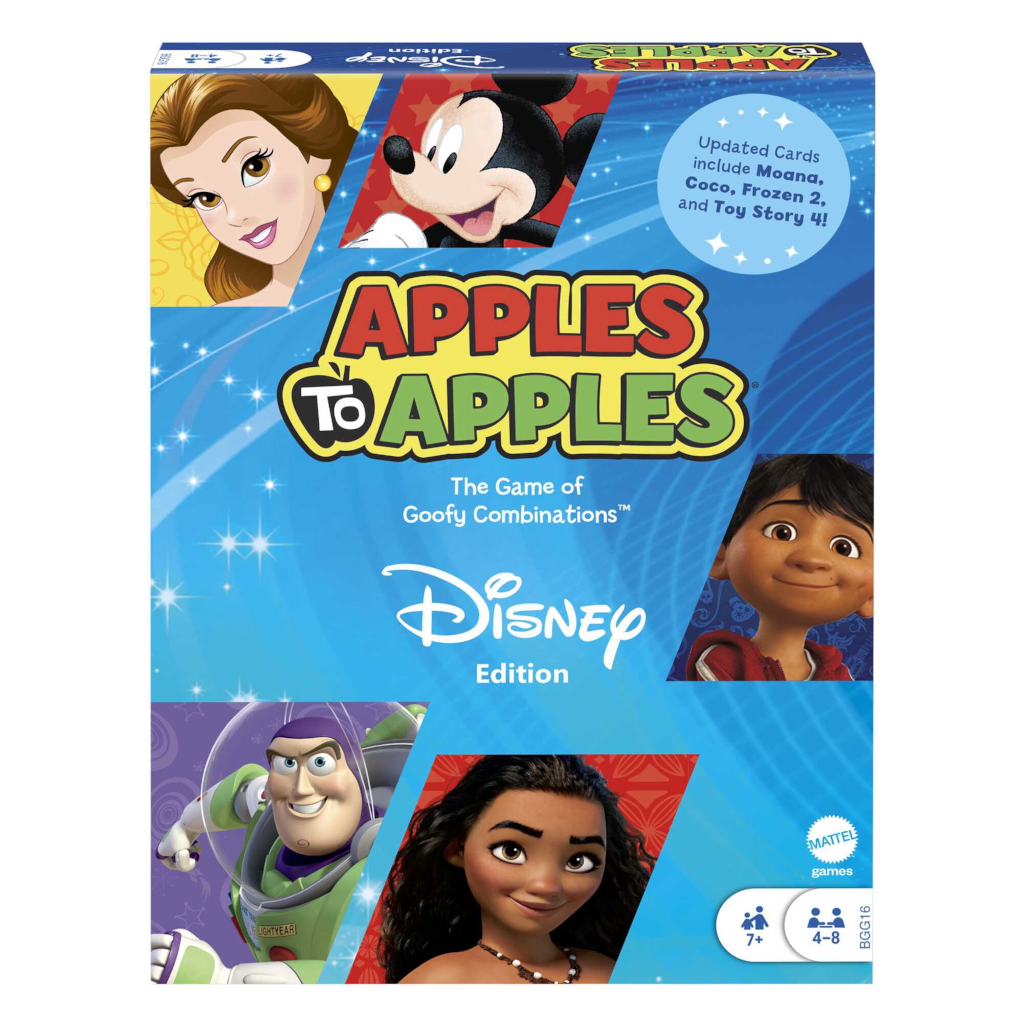 Apples to Apples Disney Card Game, Family Game for Kids & Adults with Special Poison Apple Card Mattel