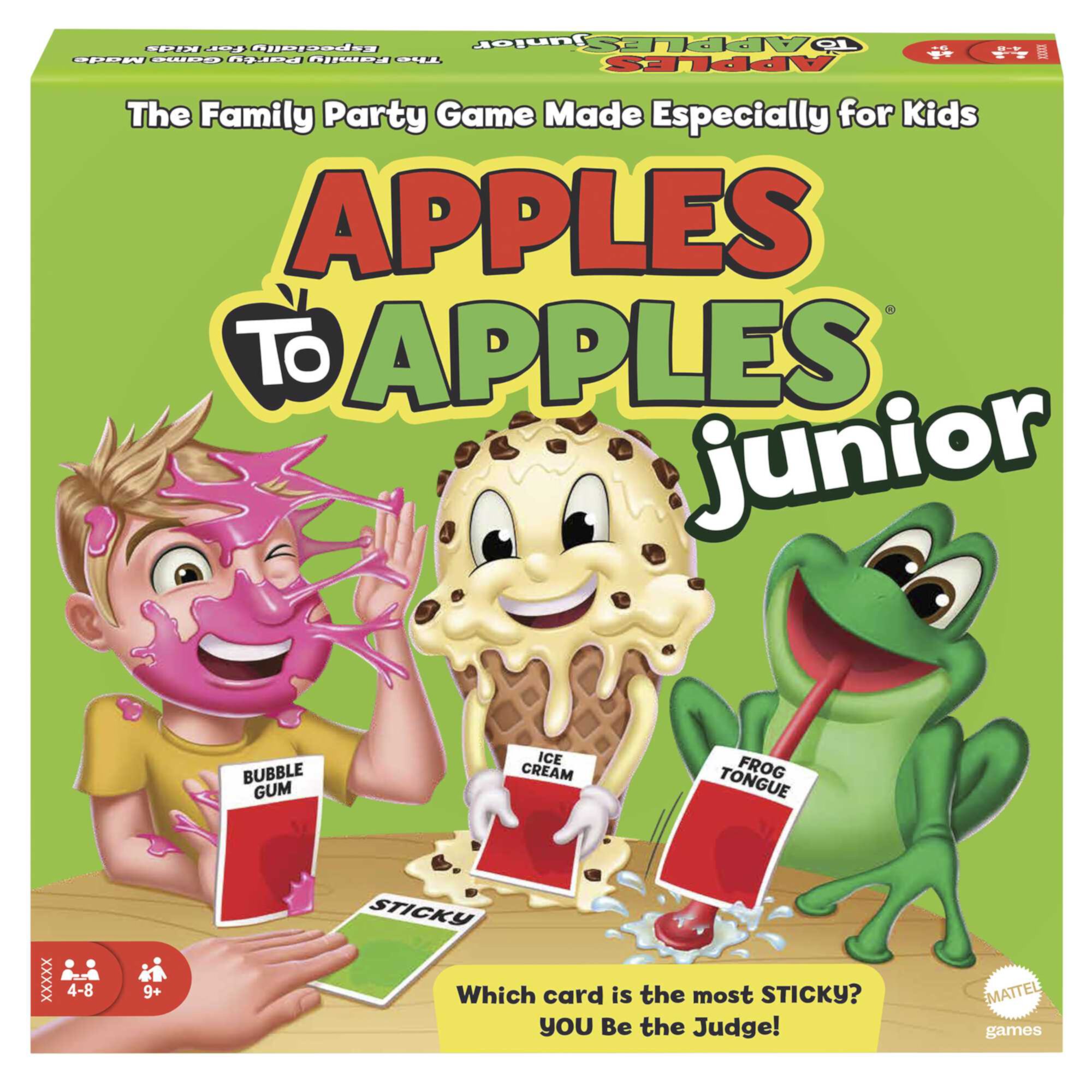 Apples to Apples Junior Kids Game, Card Game for Family Night with Kid-Friendly Words Mattel