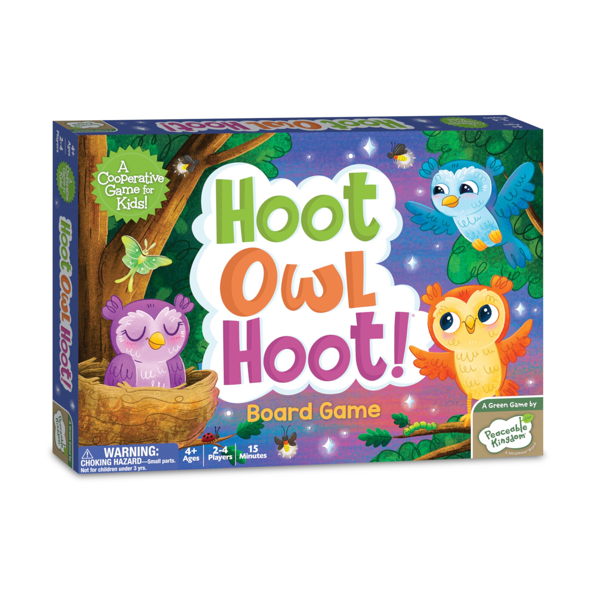 Peaceable Kingdom Hoot Owl Hoot Cooperative Color Matching Game for 2 to 4 Kids Ages 4Years and Up Peaceable Kingdom