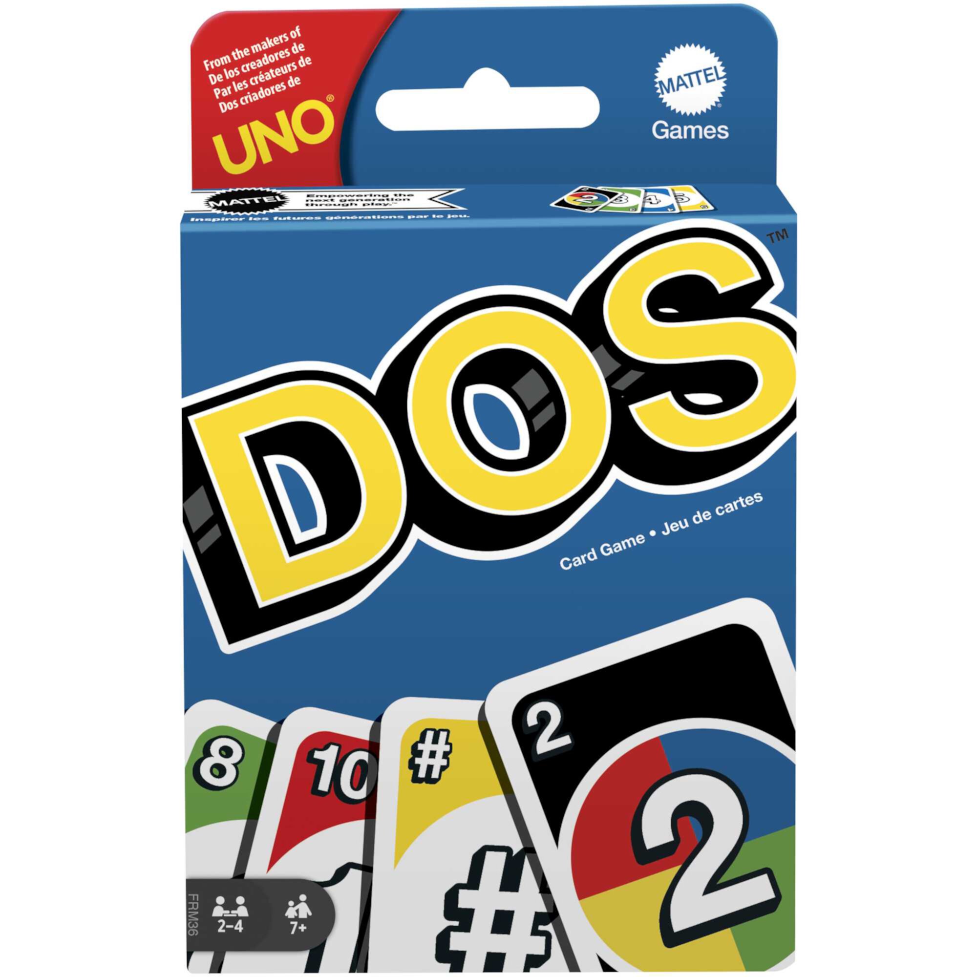 DOS Card Game for Family & Game Night from the Makers of UNO and Featuring Two Discard Piles UNO