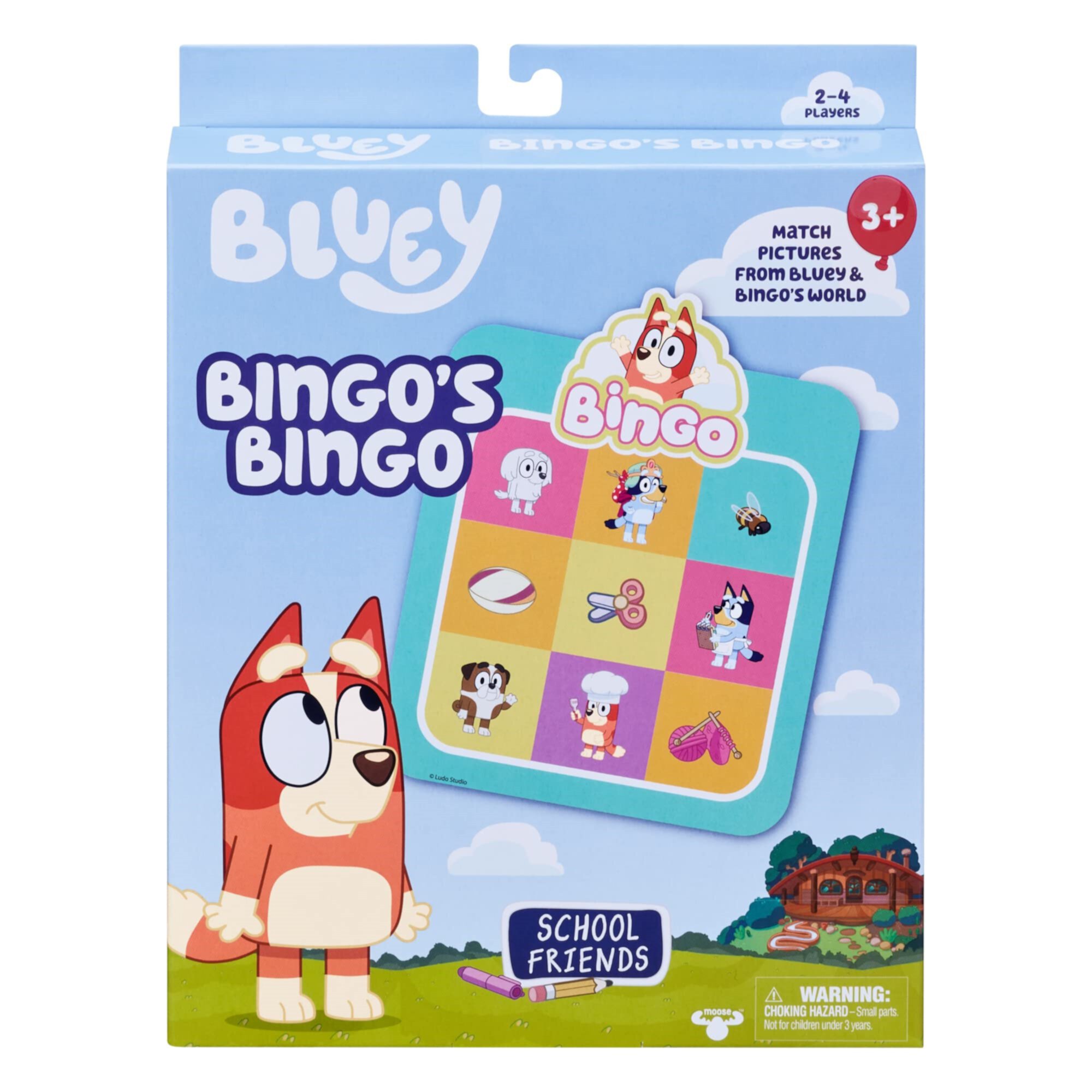 Bluey Bingo's Bingo Card Game, School Friends Edition, Ages 3+ Bluey