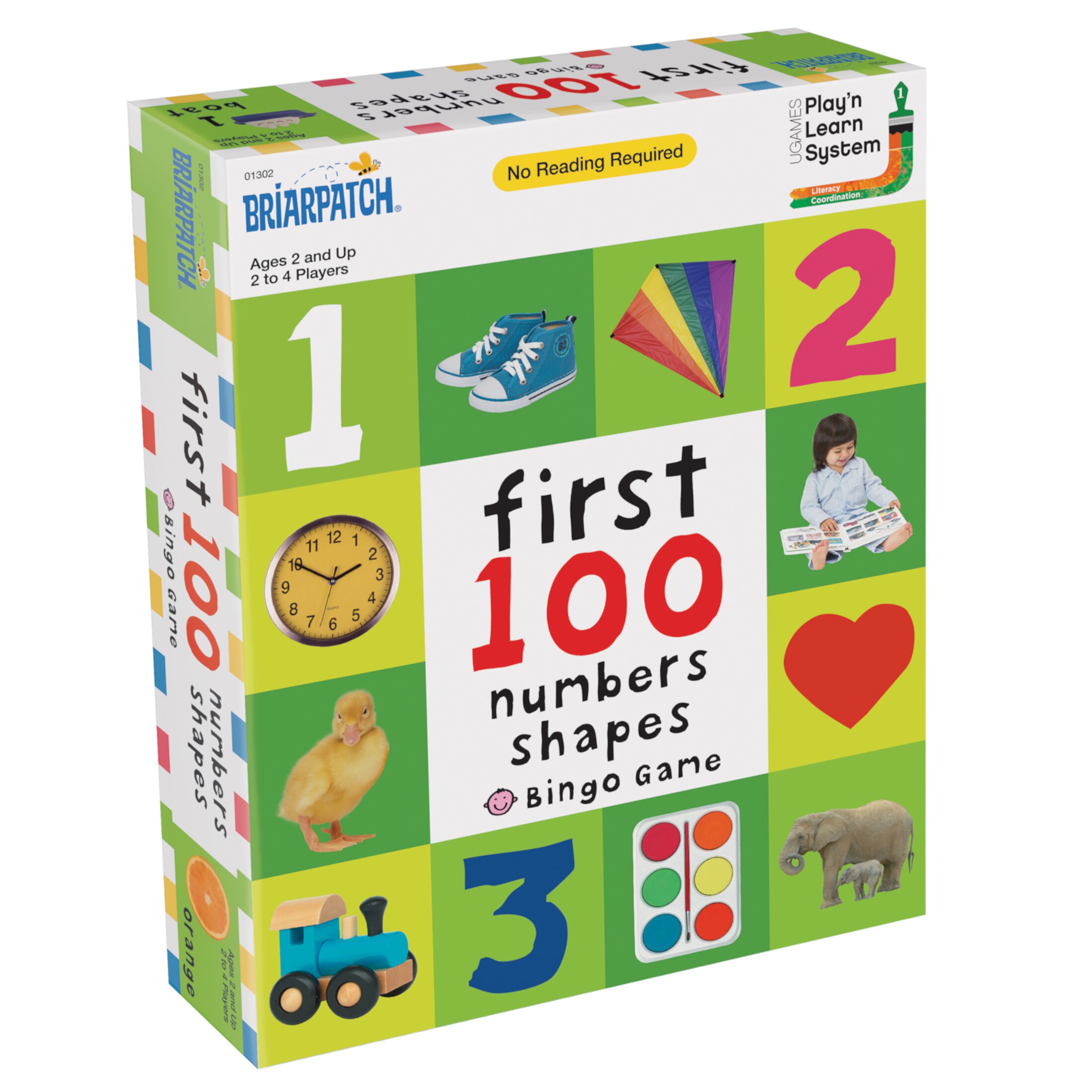 Briarpatch | First 100 Numbers Shapes Bingo Game, Ages 2+ University Games