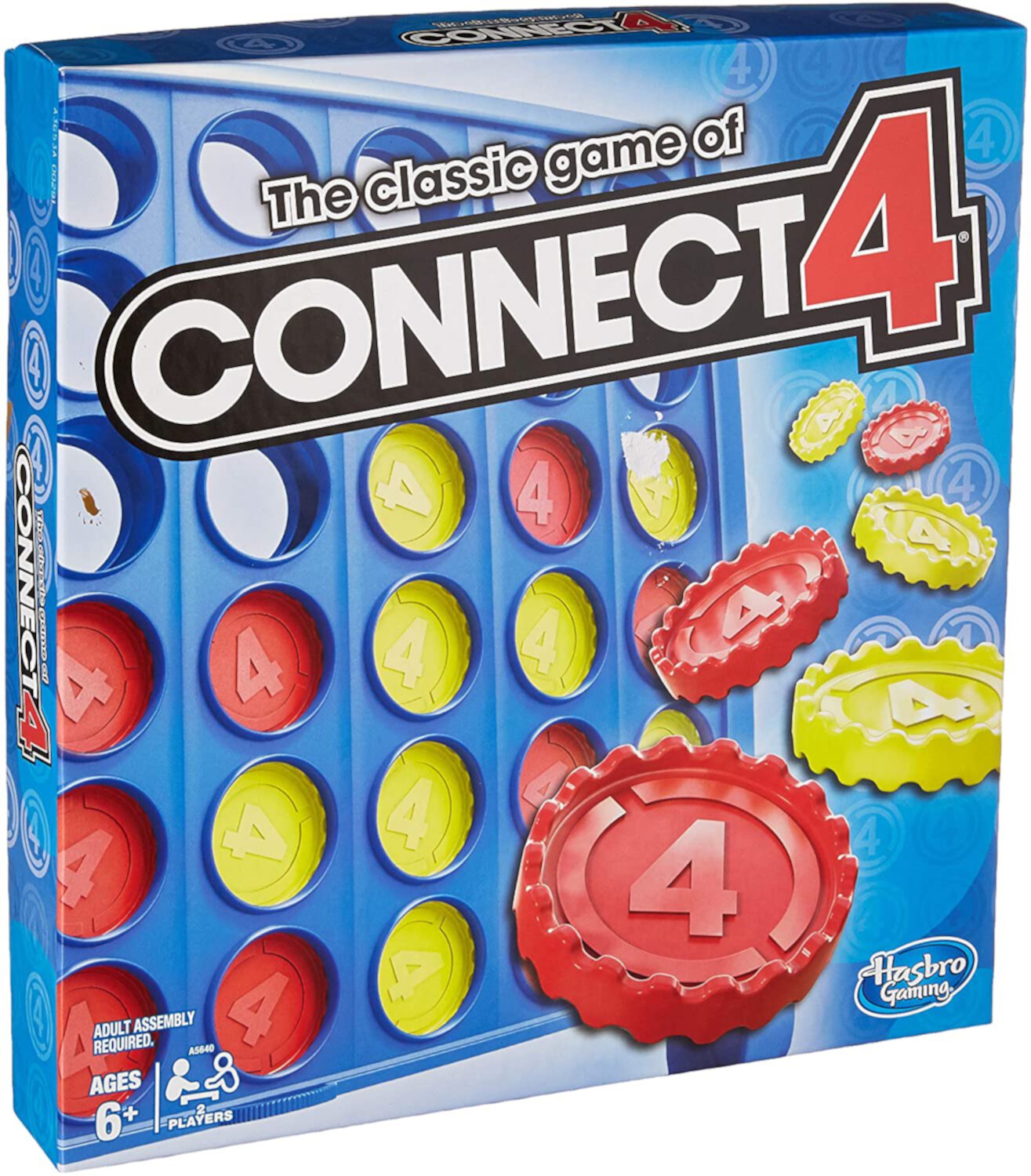 Настольная игра Connect 4 для детей старше 8 лет, рассчитанная на 2 игроков, в комплекте 20 желтых и 20 красных фишек Hasbro