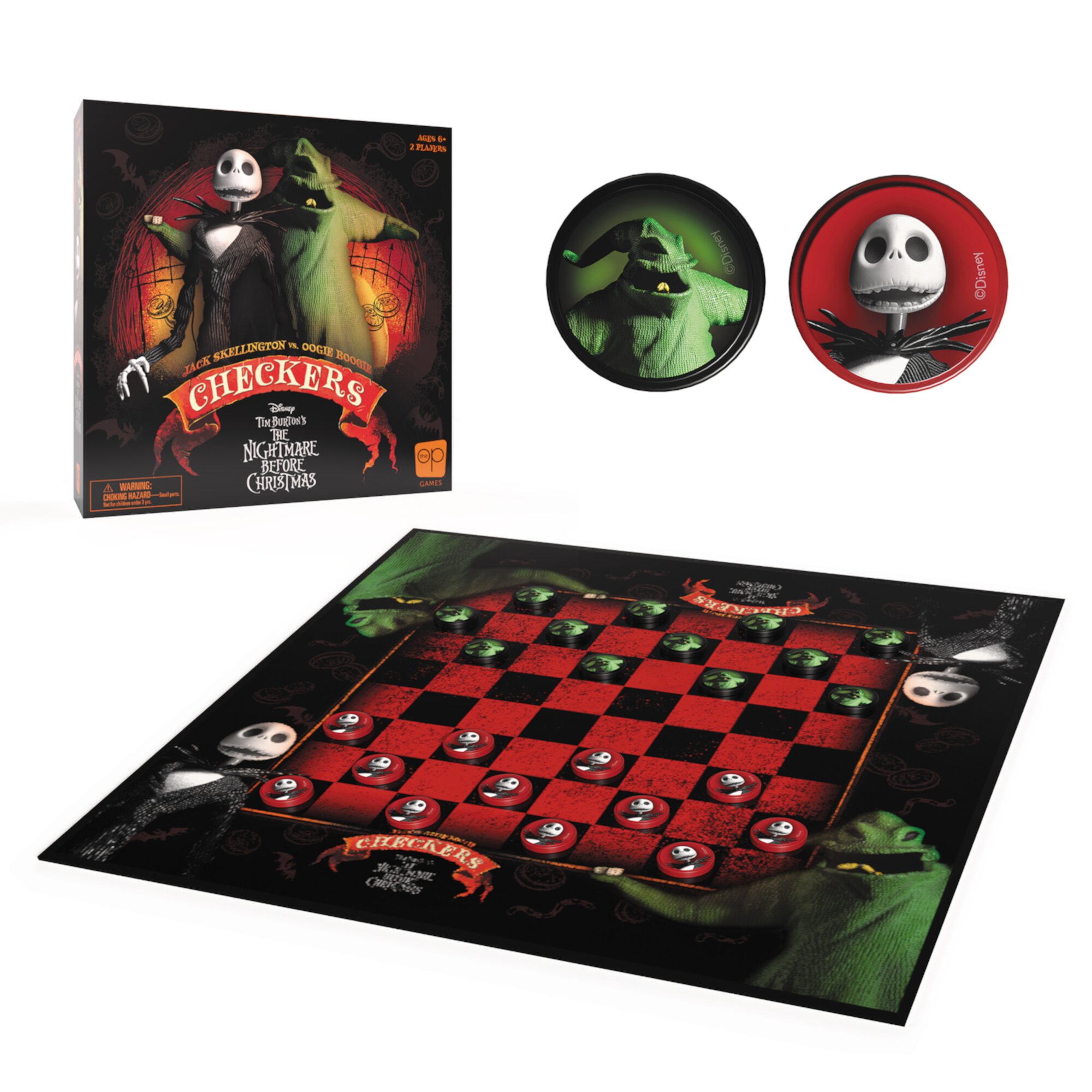 USAopoly Checkers: Disney Tim Burton The Nightmare Before Christmas USAopoly