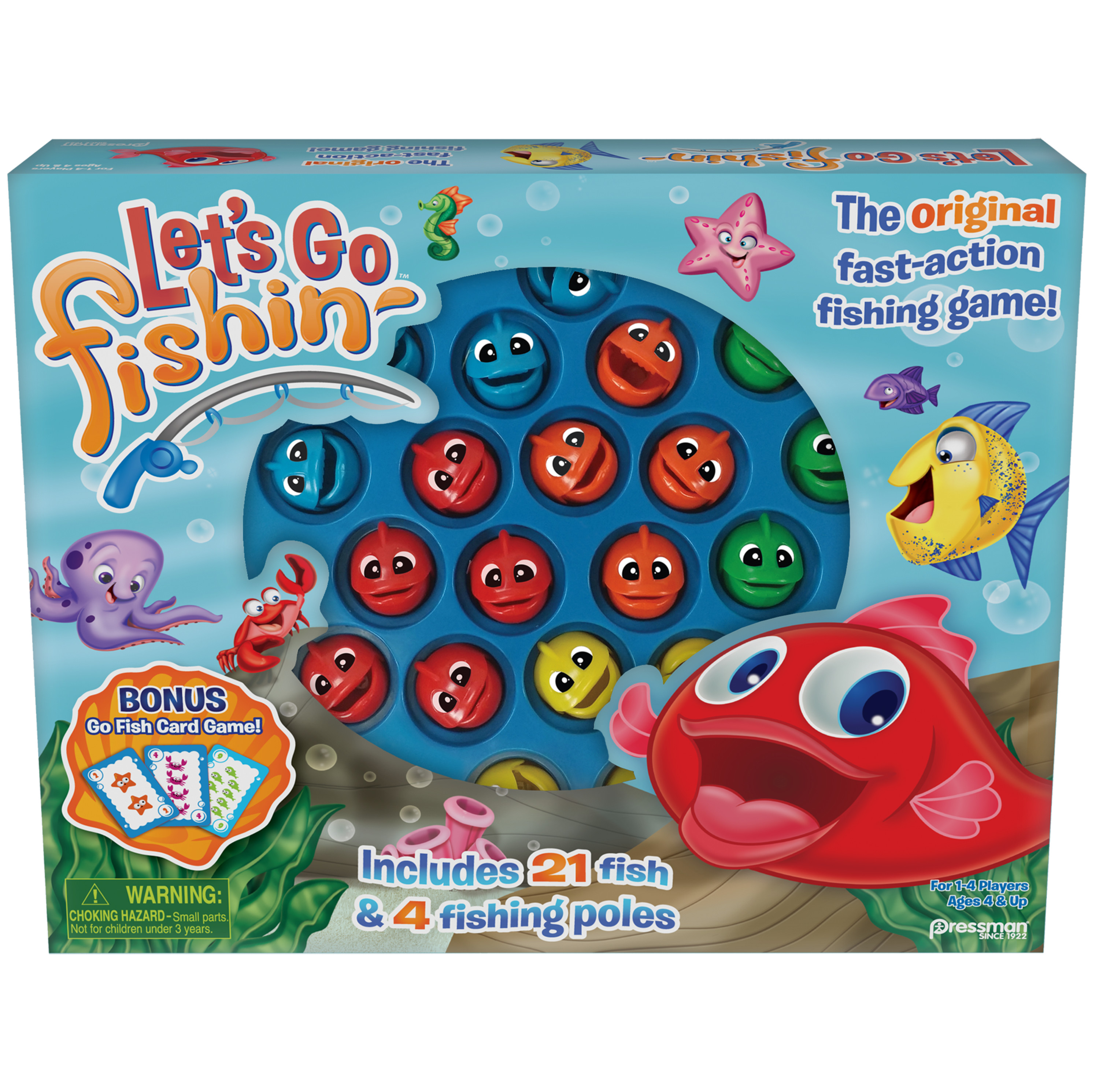 Pressman Let's Go Fishin' Combo Game (with bonus Go Fish card game) Pressman Toys