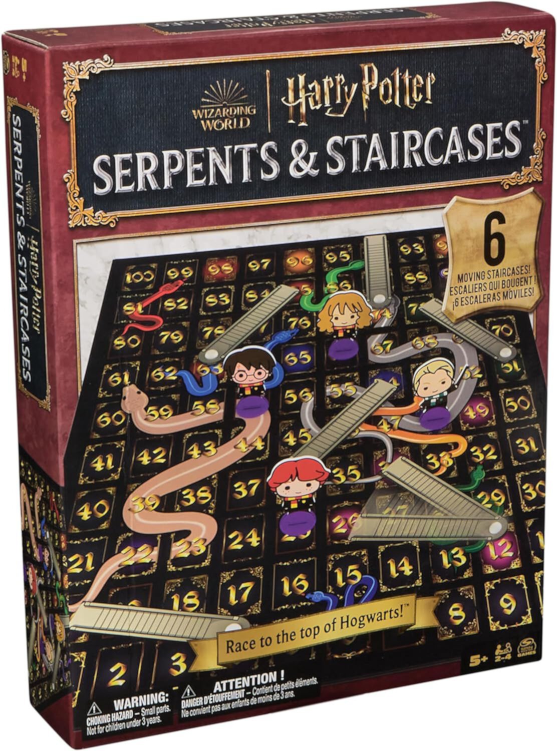 Harry Potter Wizarding World Serpents & Staircases Game (Race to the top of Hogwarts!) Spin Master Games