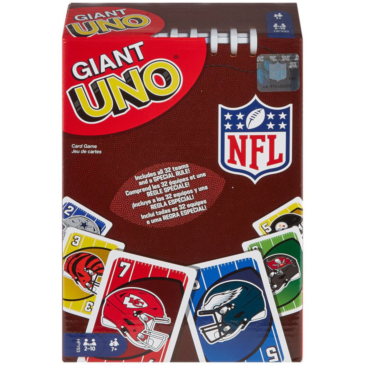 NFL Giant Uno Card Game Mattel