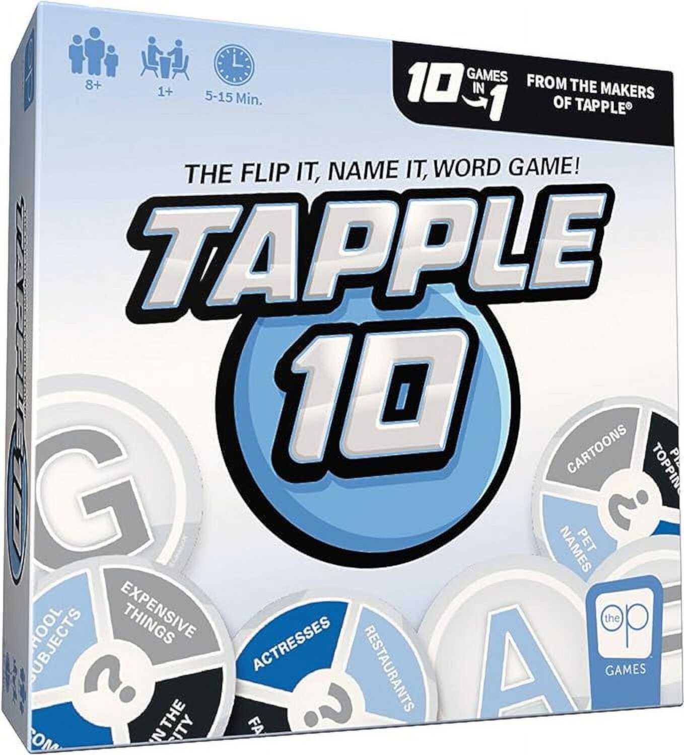 USAopoly Tapple 10 | Featuring 10 Different Games in 1 | Fast-Paced Fun Family Card Game in Portable Packaging | 1 or More Players, Ages 8+ USAopoly