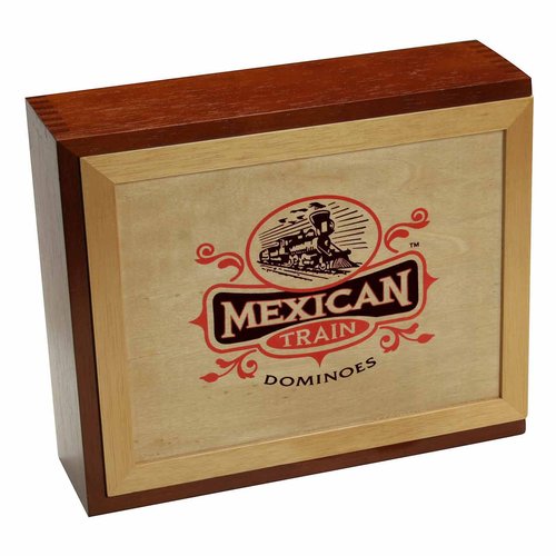 Front Porch Classics | Mexican Train Domino Set in Wooden Collector Box from Front Porch Classics for 2 to 8 Players Ages 8 and Up Front Porch Classics