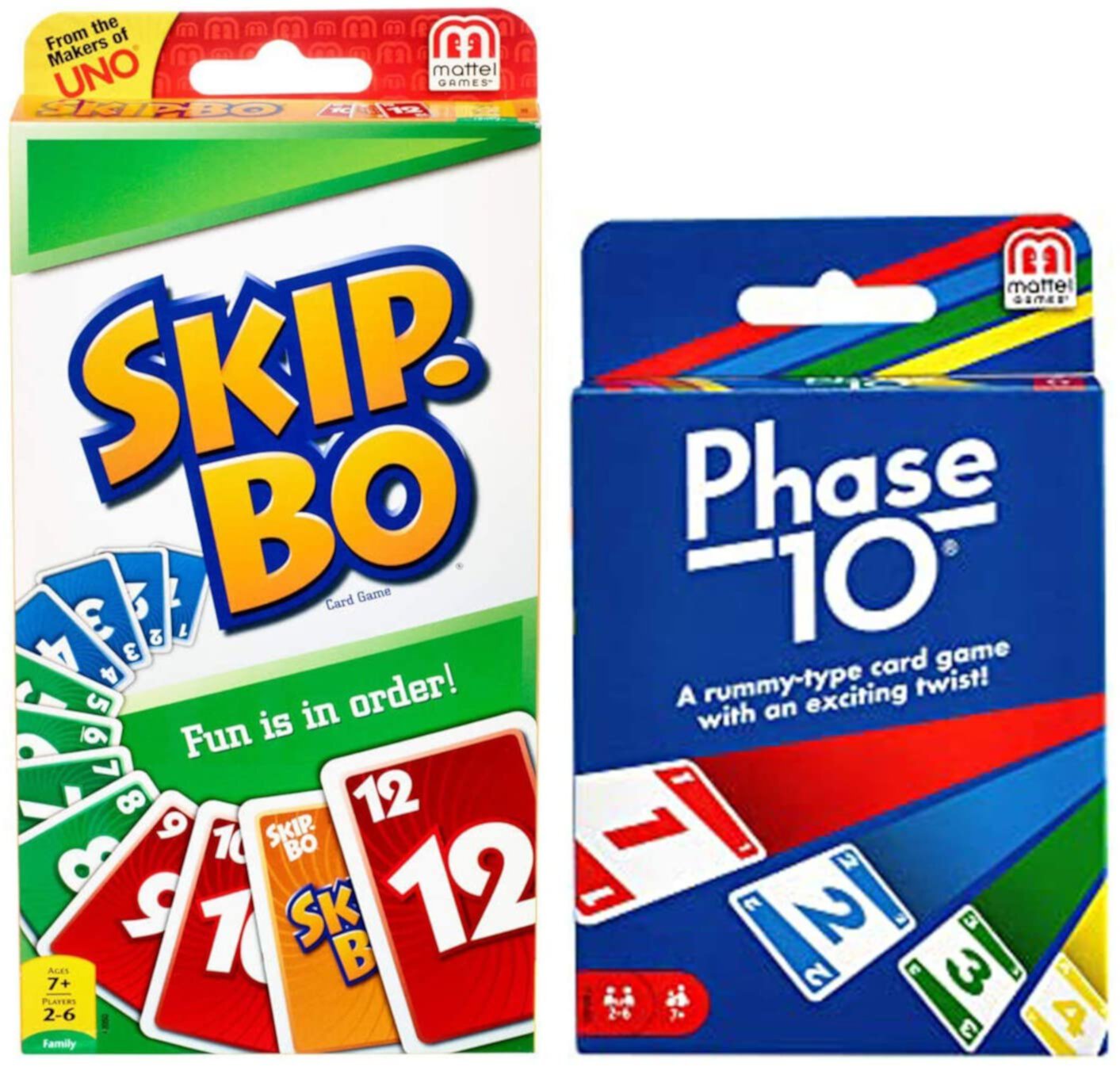 Mattel Phase 10 Card Game with Skip-Bo Card Game Mattel