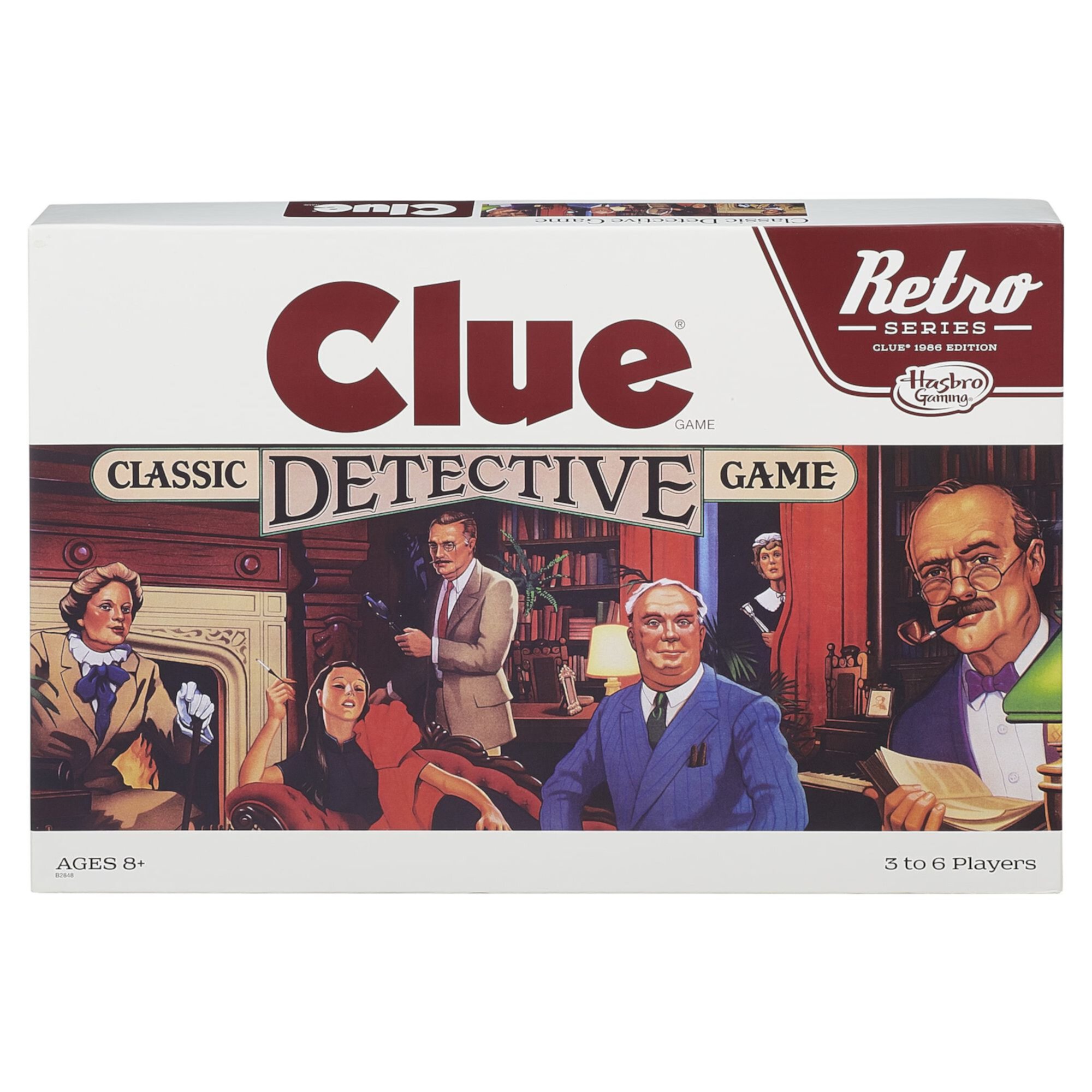 Retro Series Clue 1986 Edition Game, Board Game For 3-6 Players, For Ages 8 and up HASBRO