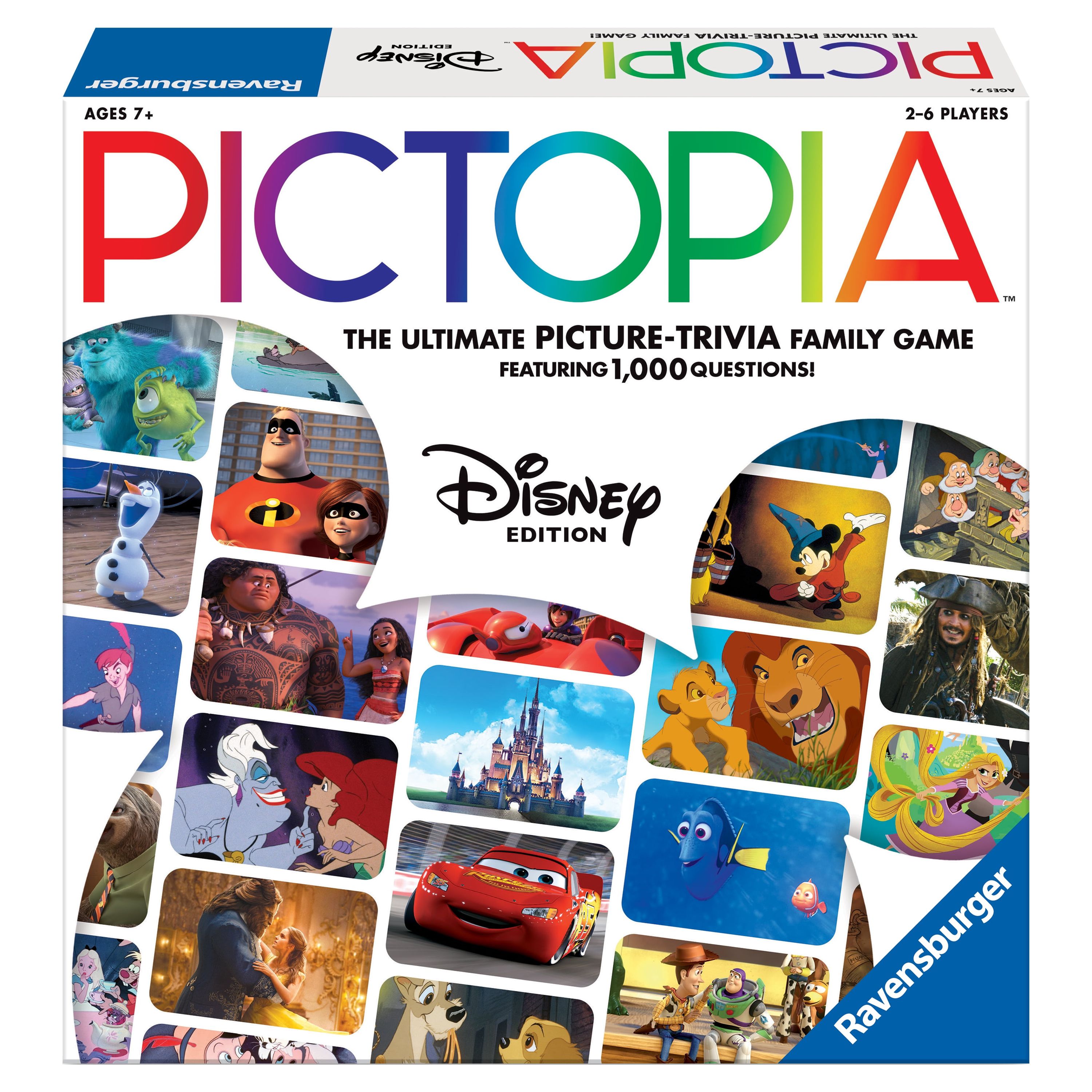 Ravensburger Pictopia: World of Disney Edition Family Trivia Board Game for Kids & Adults Age 7 & Up | 2-6 players Ravensburger