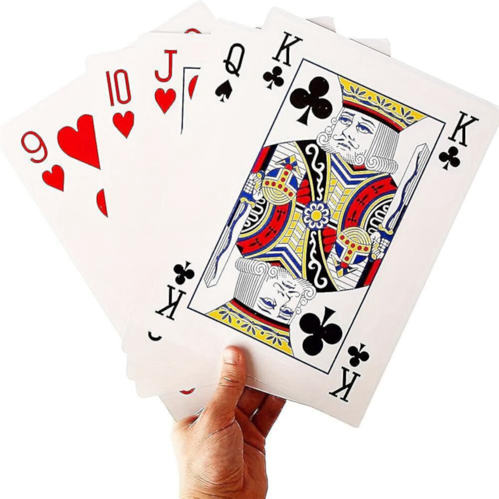 Large Jumbo Coated Paper Playing Cards Giant Deck Game Poker Card Fun Creative Novelty Gifts Unbranded