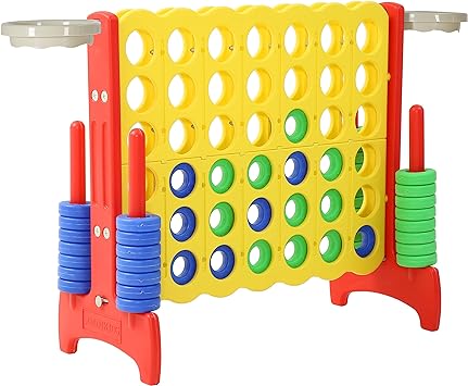 Open Box SDADI Giant 33 Inch 4-In-A-Row Game and Basketball Game for Kids SDADI