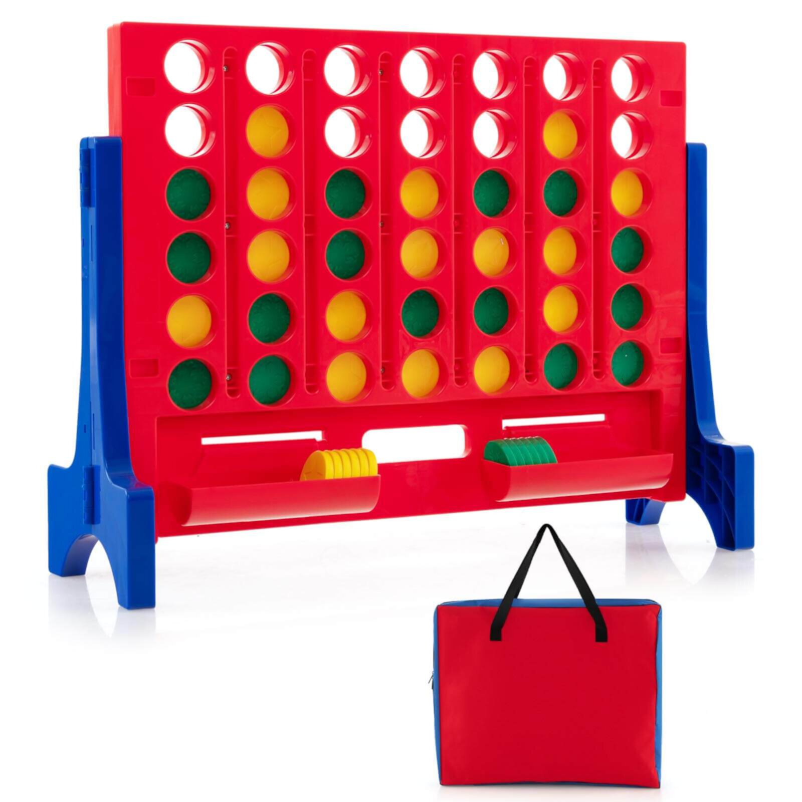 Infans Wall Mounted or Tabletop Giant 4 in a Row Jumbo 4-to-Score Connect Game Set INFANS