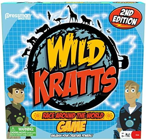 Pressman Wild Kratts Race Around the World Board Game Multicolor, 5" Pressman Toys