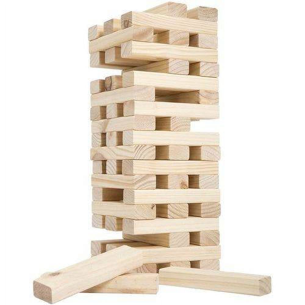 Nontraditional Giant Wooden Blocks Tower Stacking Game, Outdoor Yard Game, for Adults, Kids, Boys and Girls by Hey! Play! Hey! Play!