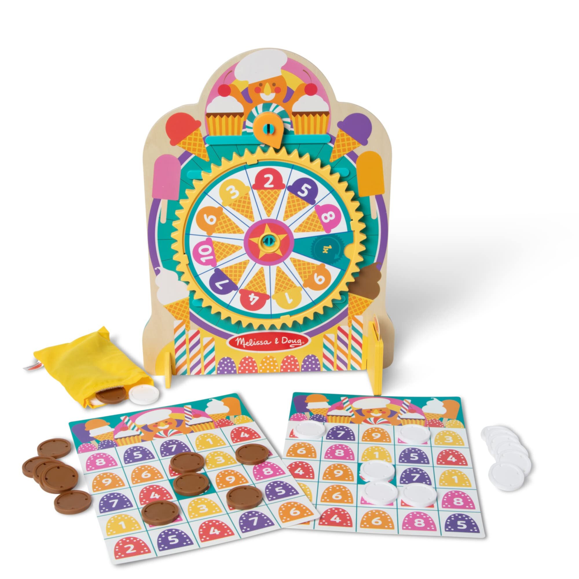 Melissa & Doug Fun at the Fair! Wooden Double-Sided Roulette & Plinko Games Melissa & Doug