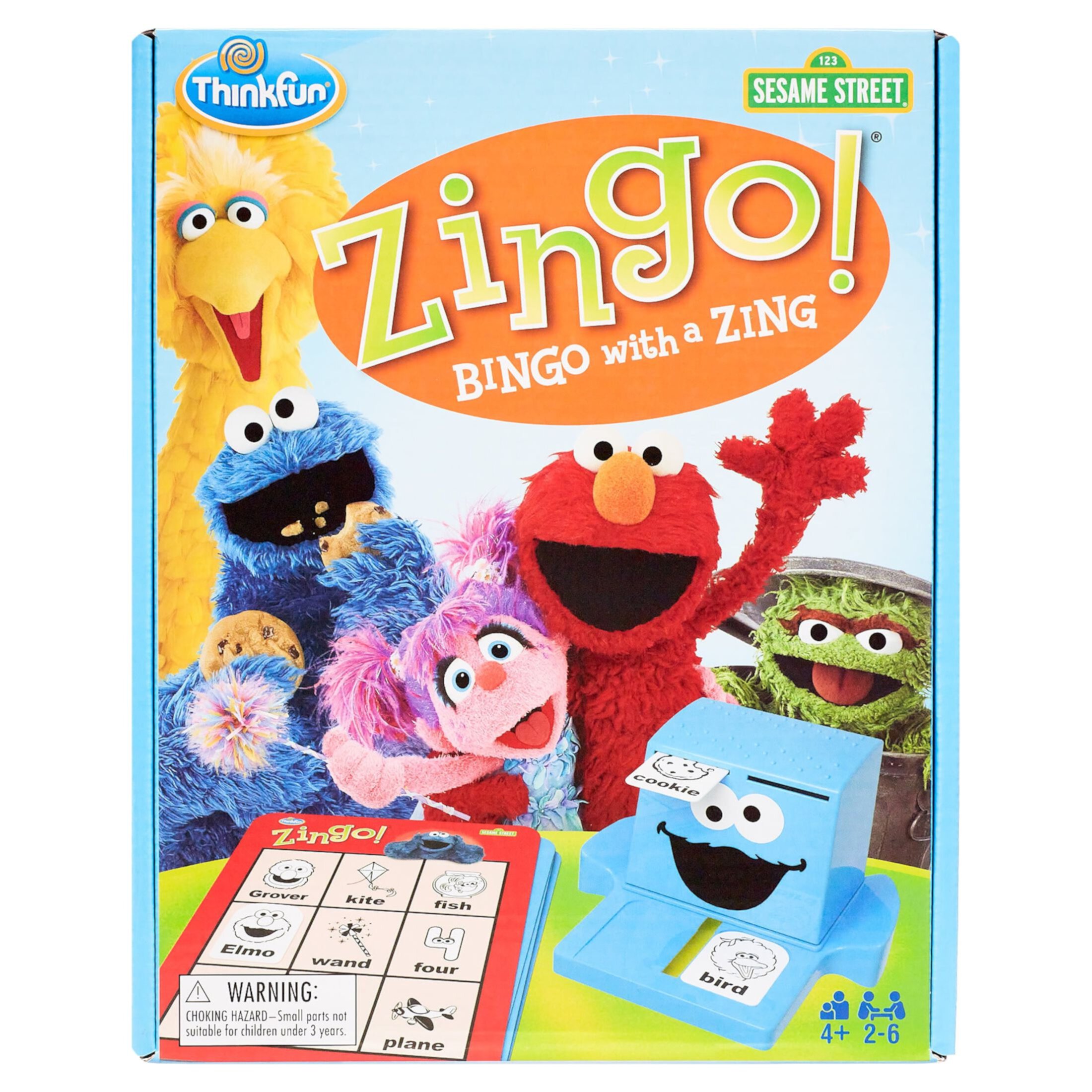 ThinkFun Sesame Street Zingo! Build Language Skills with All Your Favorite Sesame Street Characters. for Ages 4+ Ravensburger