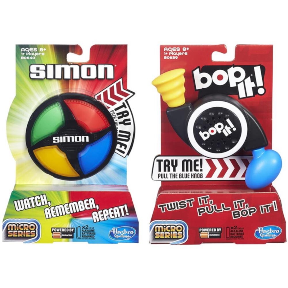 Настольная игра Simon Swipe и Bop It Micro Ast (6) для детей от 6 лет с компактным дизайном Hasbro