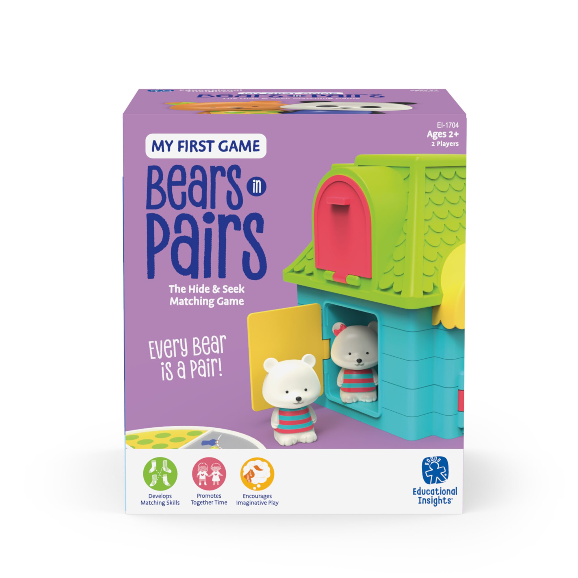 Educational Insights My First Game: Bears in Pairs, Memory Game, Matching Game For Toddlers, Ages 2+ Educational Insights