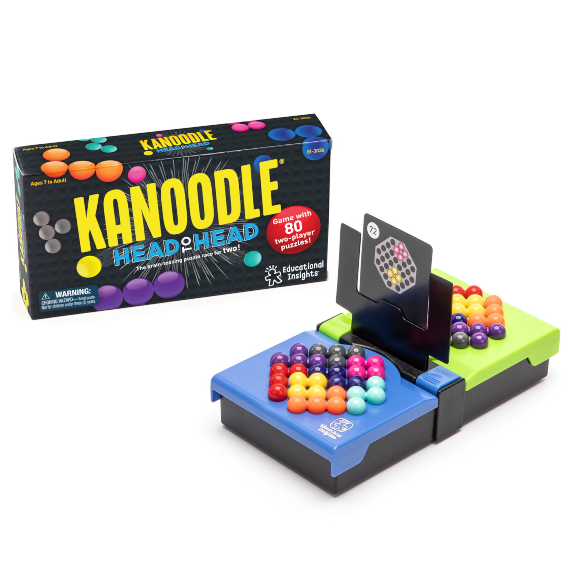 Educational Insights Kanoodle Head-to-Head Puzzle Game for 2, 80 Challenges, Ages 7+ Educational Insights