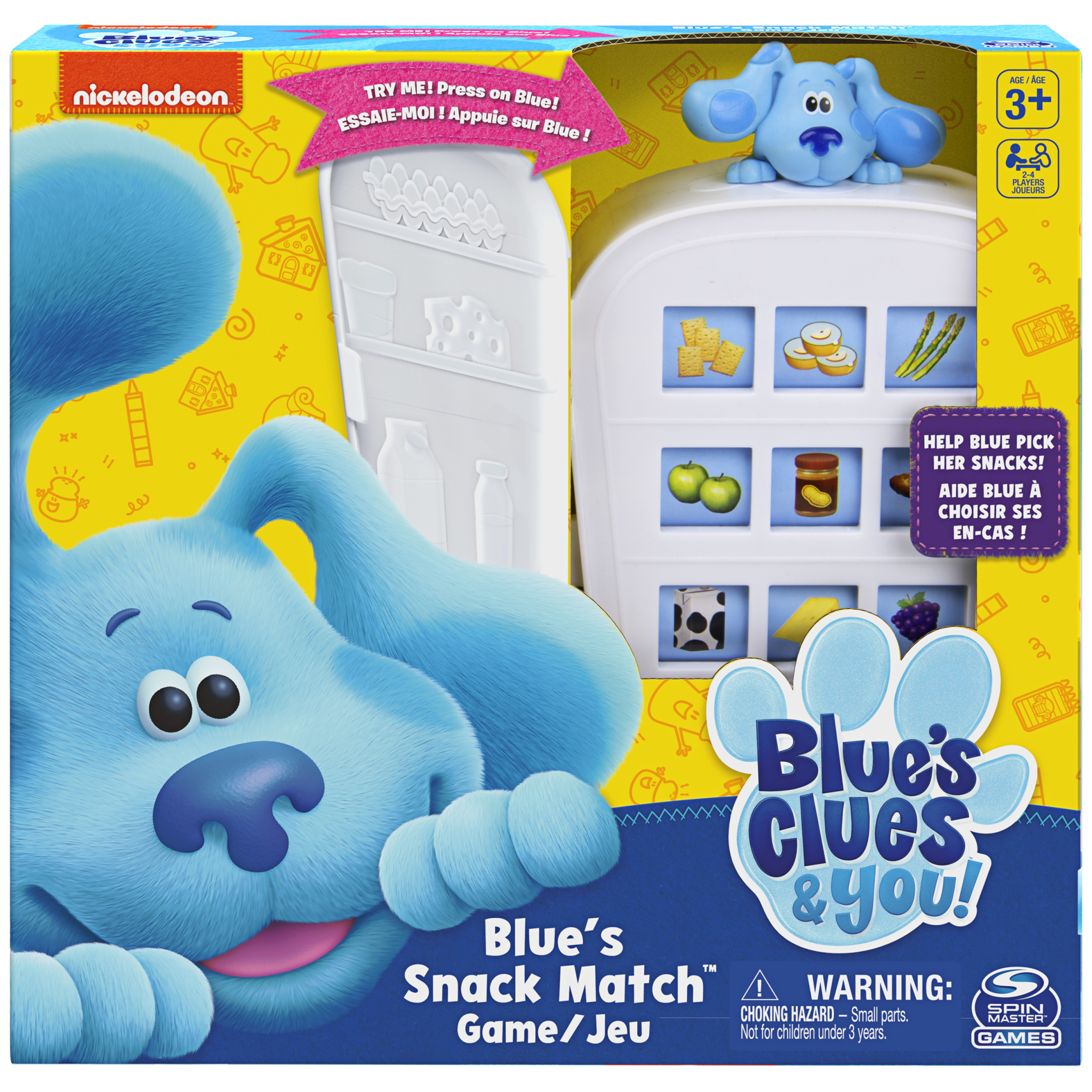 Blue's Clues Snack Match Game, Matching Board Game, for Families and Kids Ages 3 and up Spin Master Games