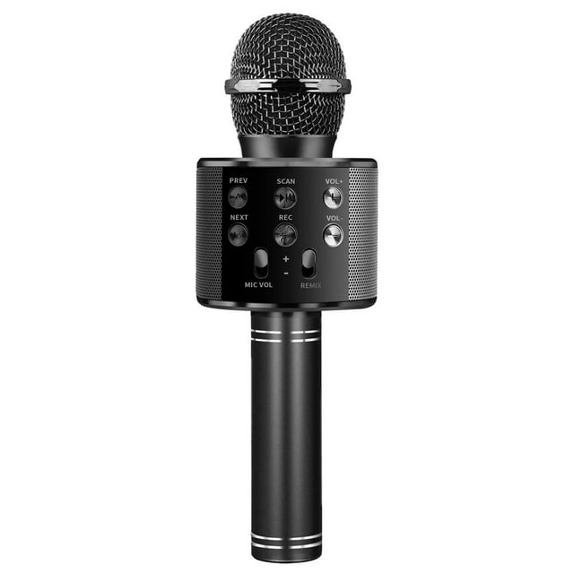 Microphone Gift Age 5-12 Boys Kids, Girls Birthday Toy Presents for 4-12 Year Old Girls Kids Boy Singing Bluetooth Microphone Speaker for Kid Girls Daughter Christmas Party Toy Gifts Black Mic Dream Fun