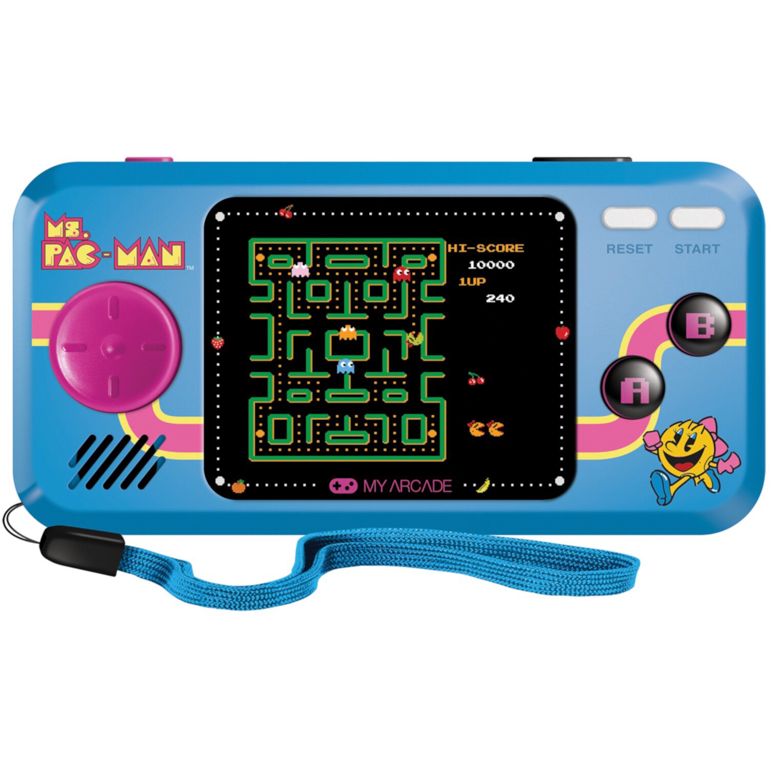 My Arcade MS. PAC-Man Pocket Player Portable Handheld with 3 Games: MS.PAC-Man, Sky Kid & MAPPY My Arcade