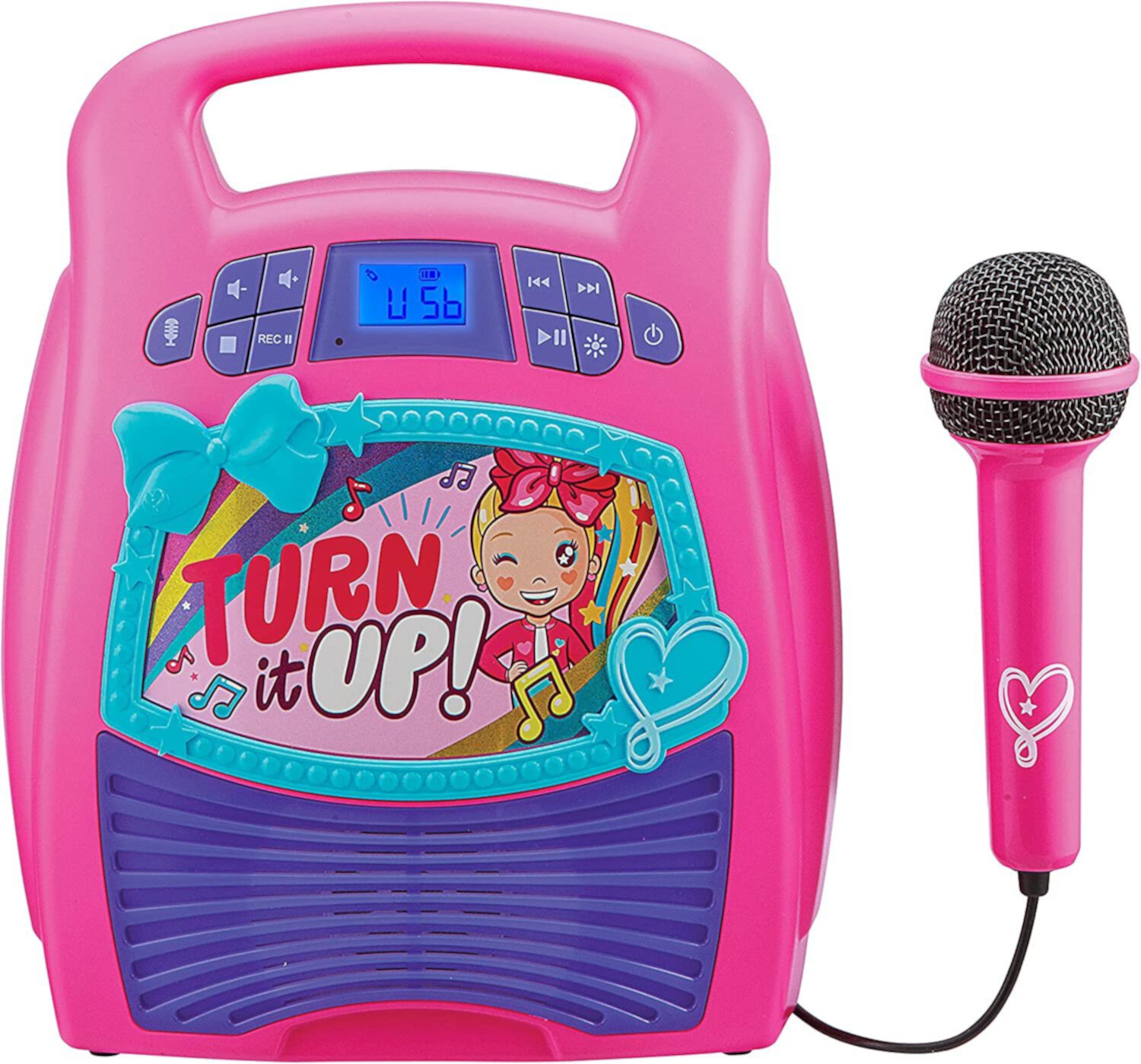 JoJo Siwa Bluetooth MP3 Karaoke Machine Player with Light Show & Microphone EKids