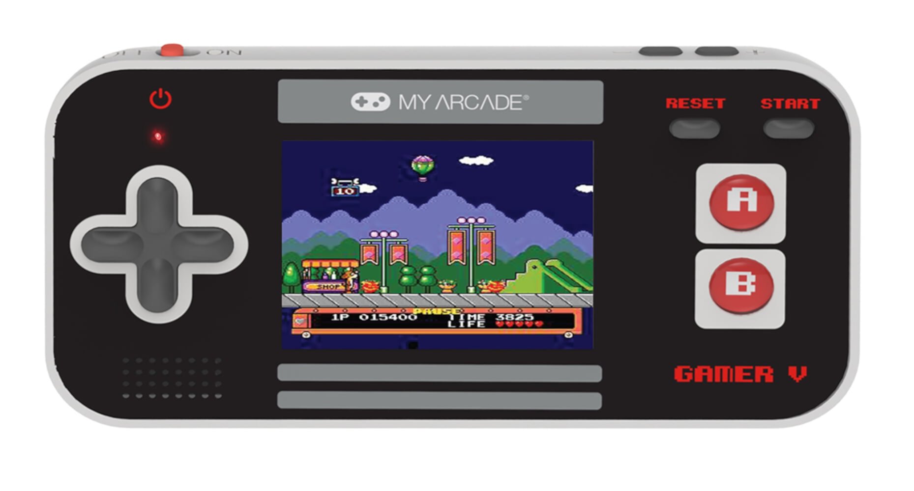 My Arcade DGUN-3920 Gamer V Classic 220-in-1 Handheld Video Game System (Gray and Purple) My Arcade