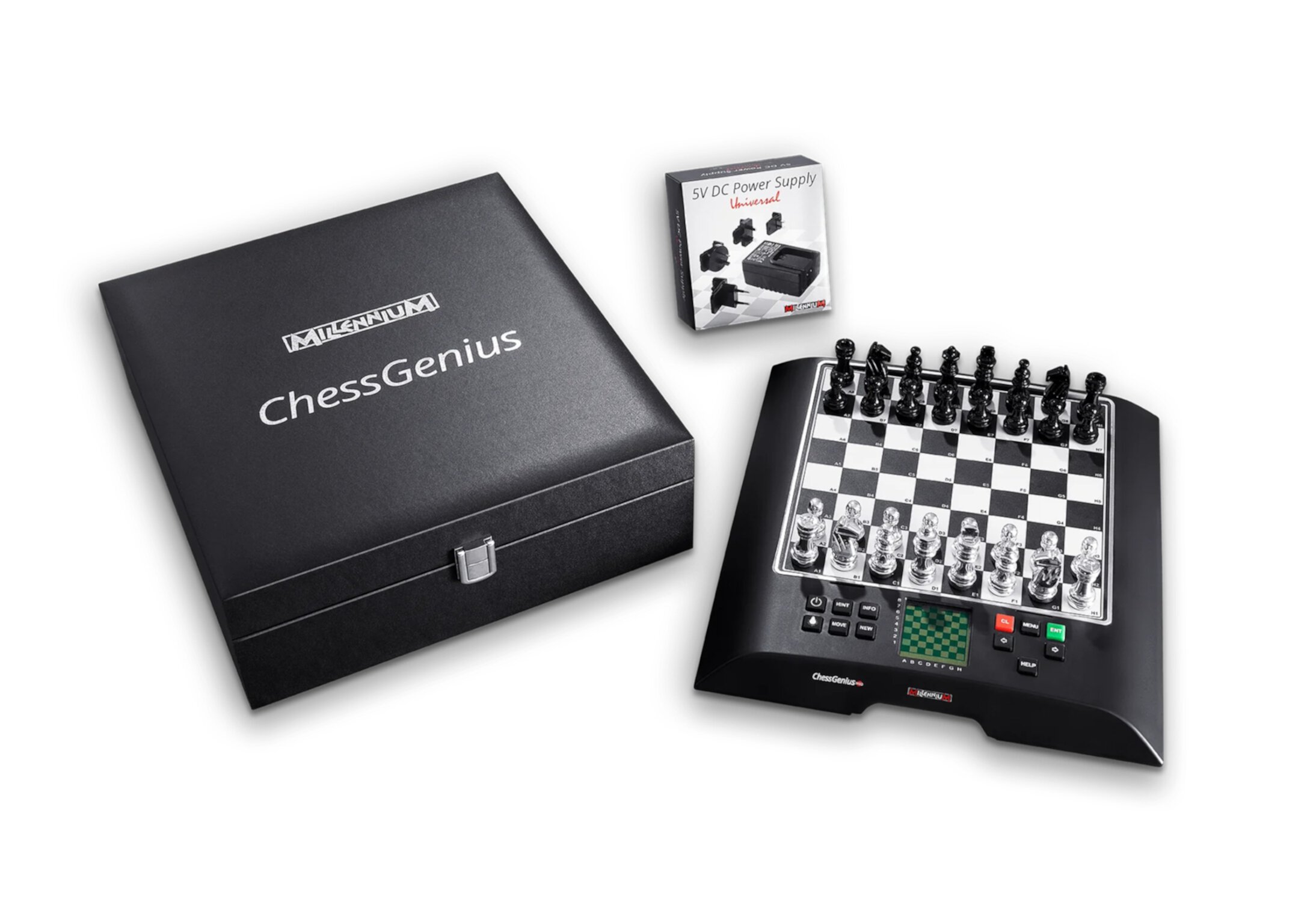 Chess Genius Pro Special Edition - Electronic Chess Board Set by Millennium - for Beginners and Advanced Chess Players - The Perfect Partner for Practice and Play – Storage Carry Case - MIL814 Unknown