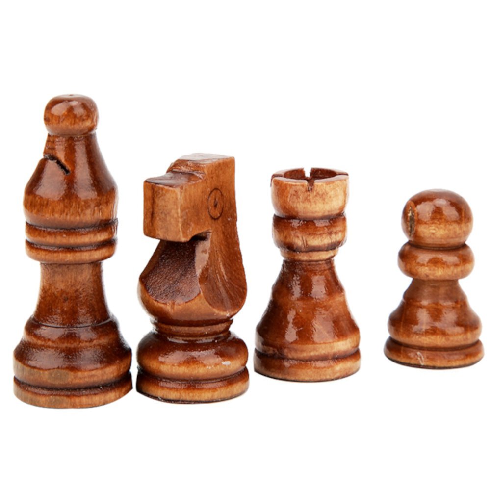 EOTVIA International Chess Game Pieces,32PCS Wooden International Chess Game Set Wood Pieces Without Chessboard Gift Interactive Toy Ccdes