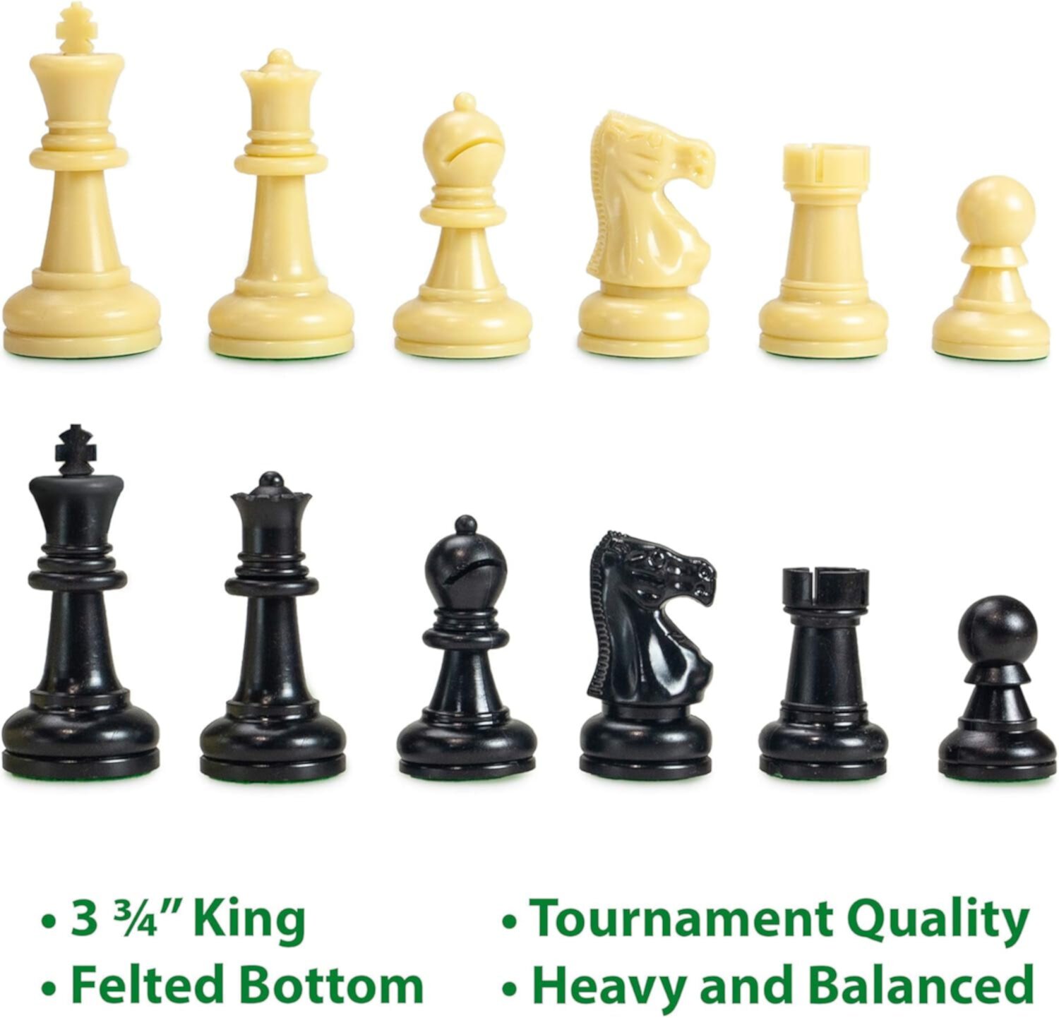 Sterling Games Chess Mat and Chess Pieces Set 20" x 20" Roll Up Vinyl Travel Chess Set, Black Sterling