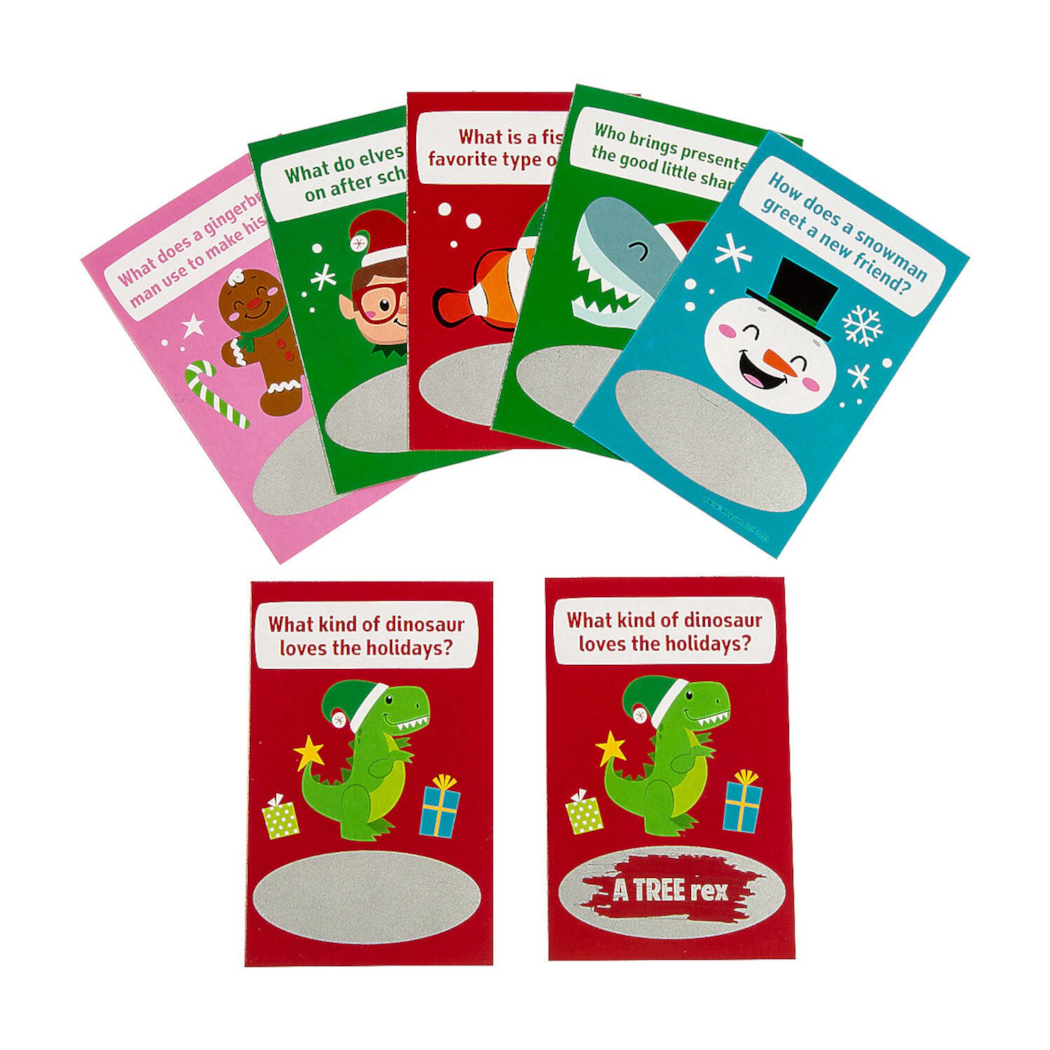 Christmas Jokes Scratch-Off Cards, Toys, Christmas, 24 Pieces Fun Express