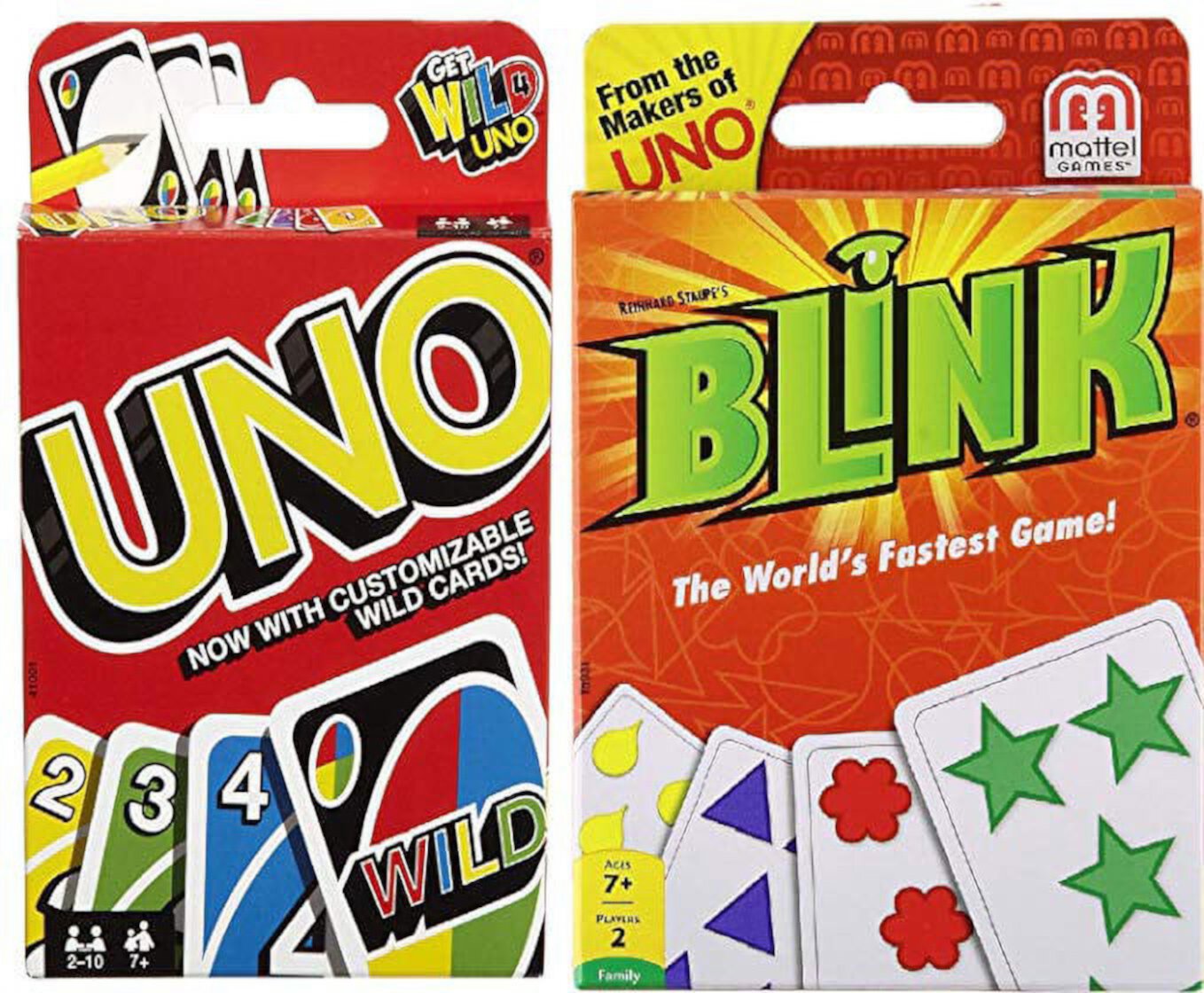 Mattel Uno and Blink Card Game Combo Pack of 2 Mattel